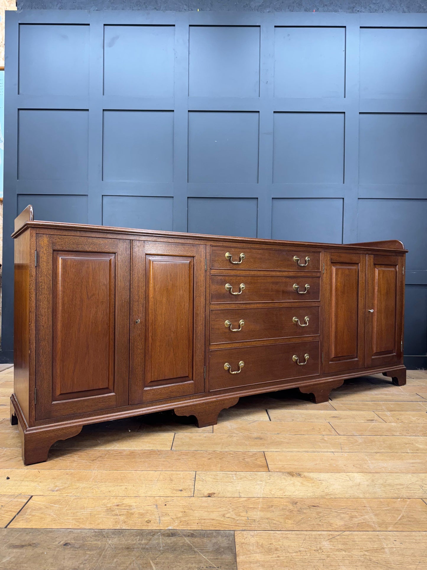 Large Vintage Solid Mahogany Sideboard Cabinet Cupboard /Roger Bacon Collection