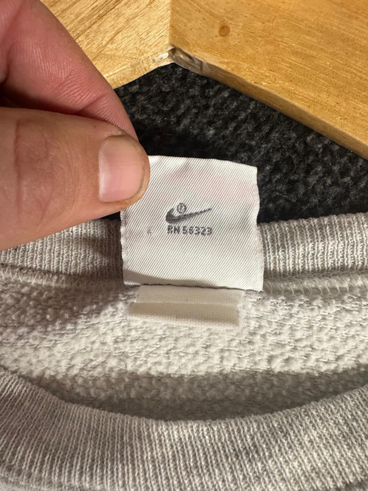 Vintage 80s Original Nike Just Do It Grey Spell Out Jumper Top Sweater Large.