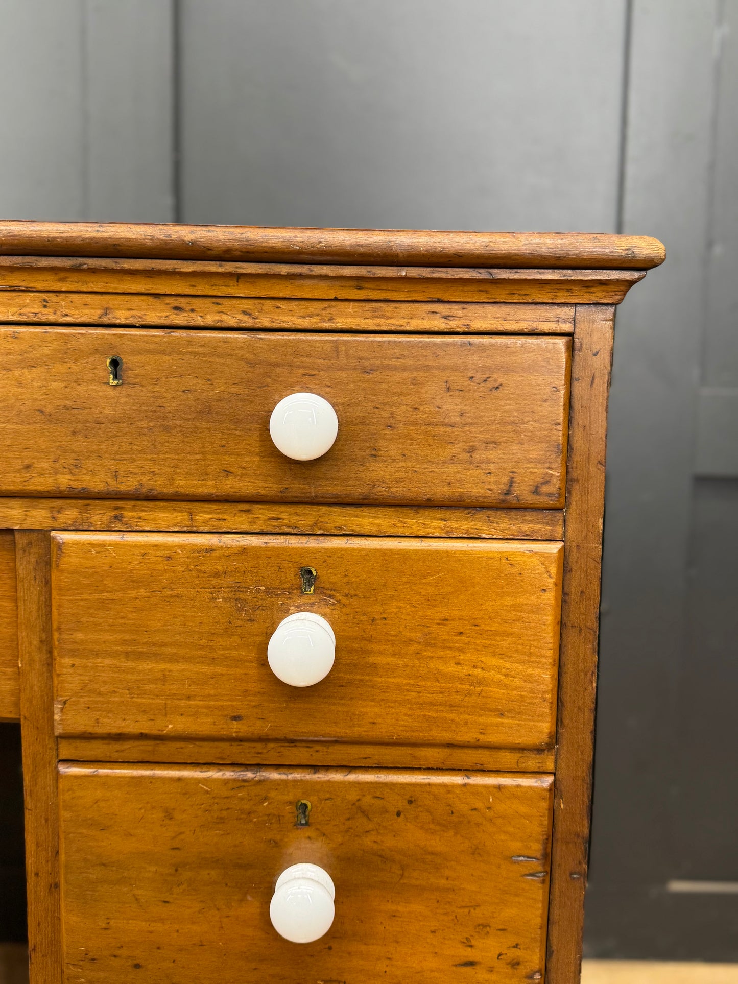 Antique Mahogany Desk / Office Desk / Antique Dressing Table / Victorian Desk