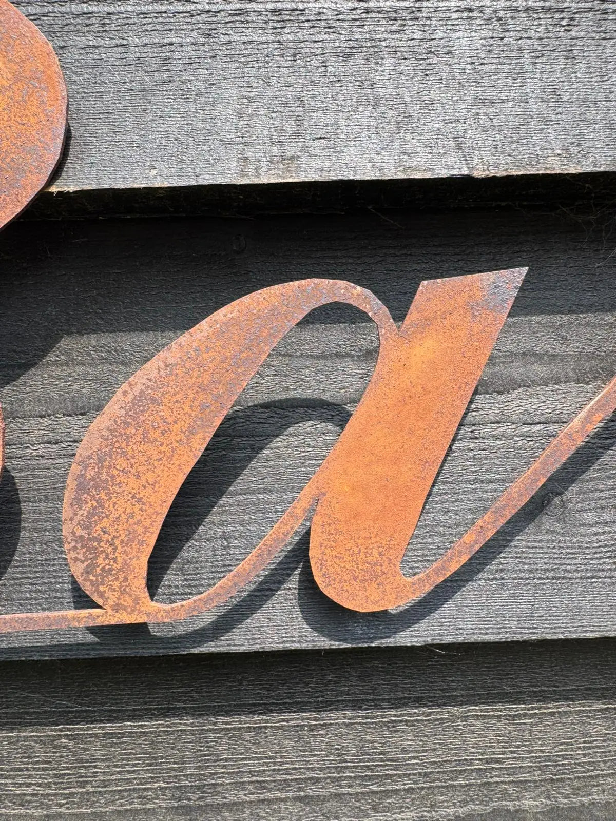 Rusty Metal Bar Sign for Home & Garden RUSTIC WAREHOUSE NORFOLK