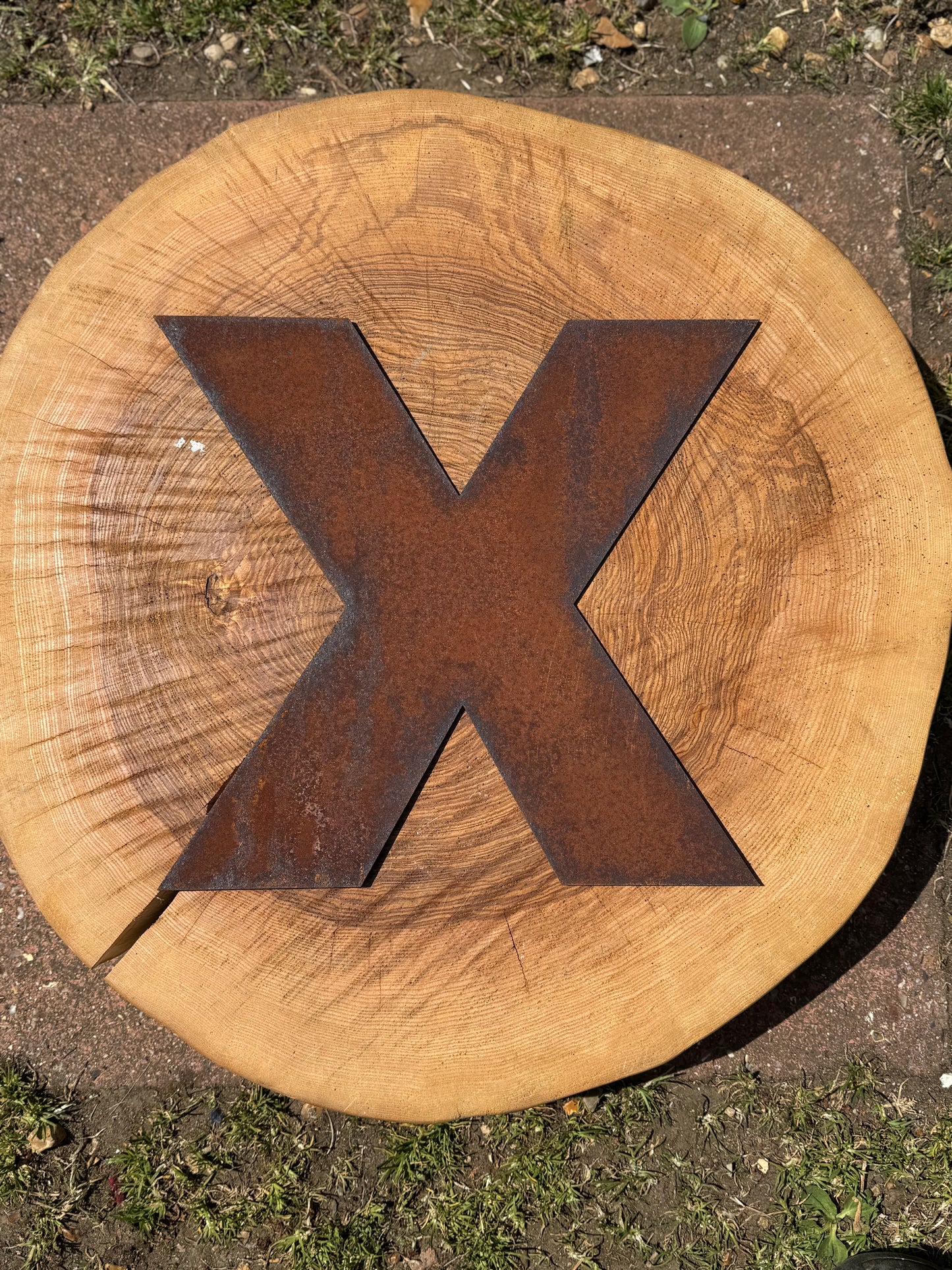 12" Rusty Fat Font Metal Letters A-Z 0-9.