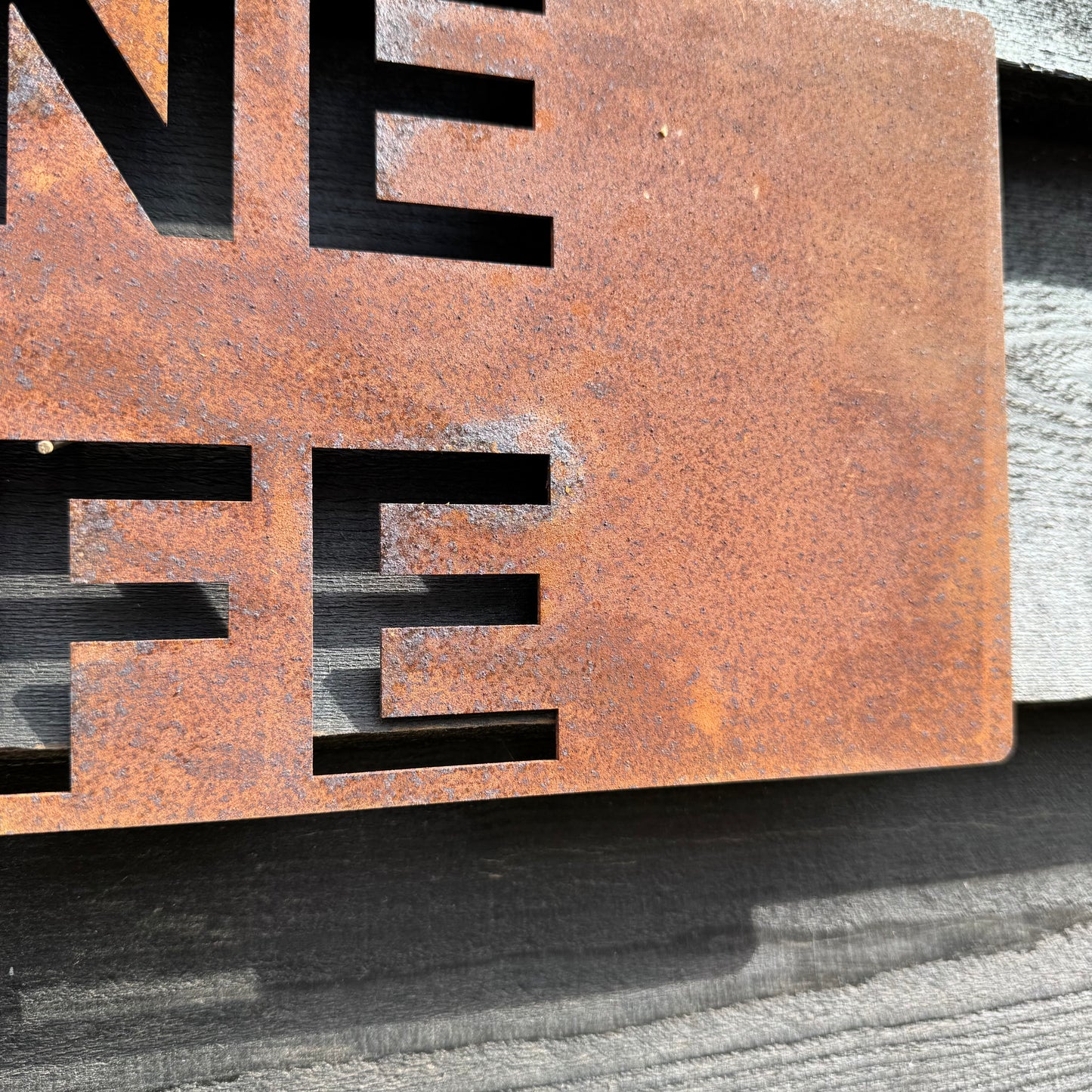 Rustic Metal ONE LIFE Sign