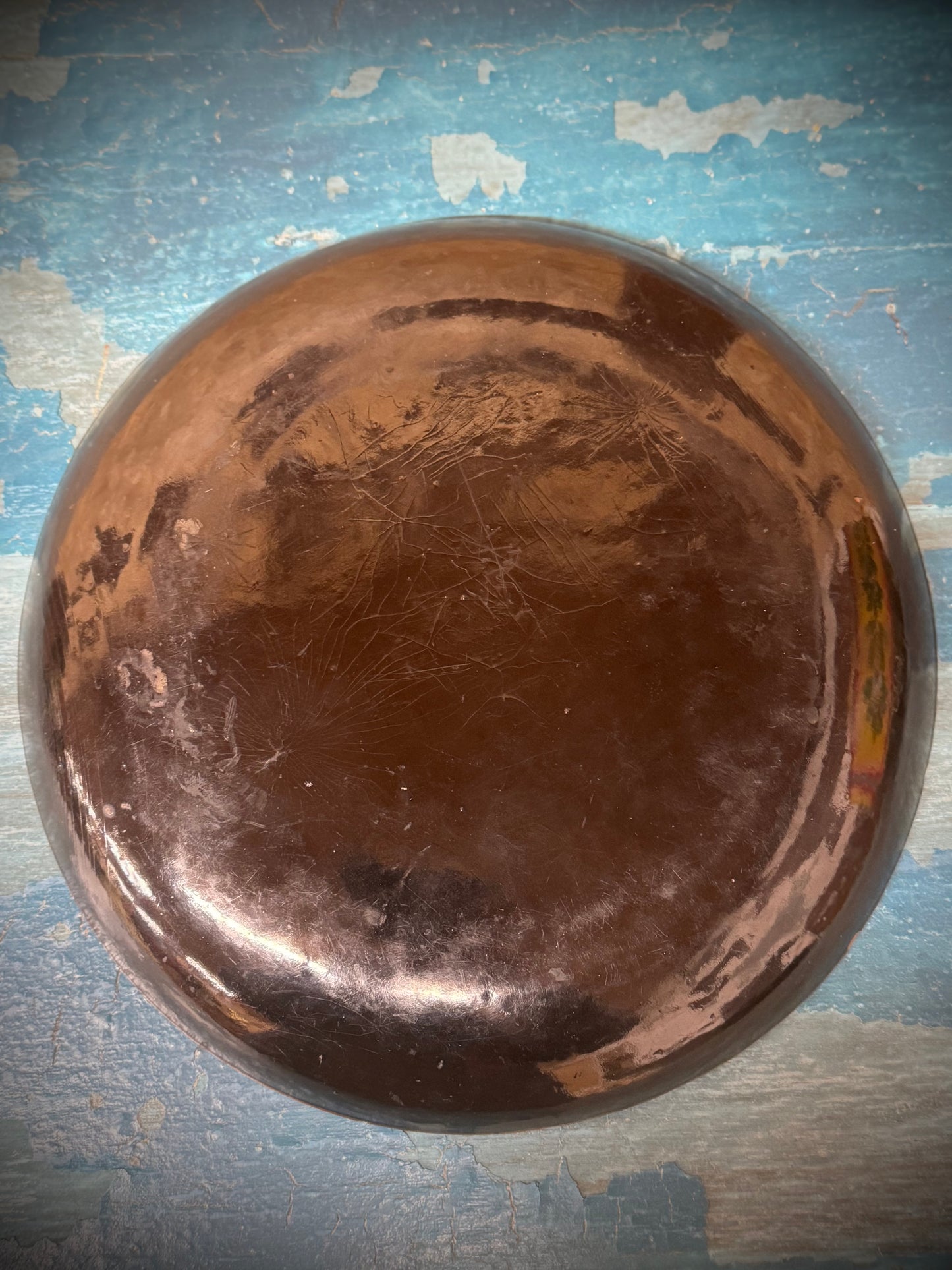 Antique 19th.C Papier-Mâché Lacquered Chinese Tray Plate Bowl / Chinoiserie A