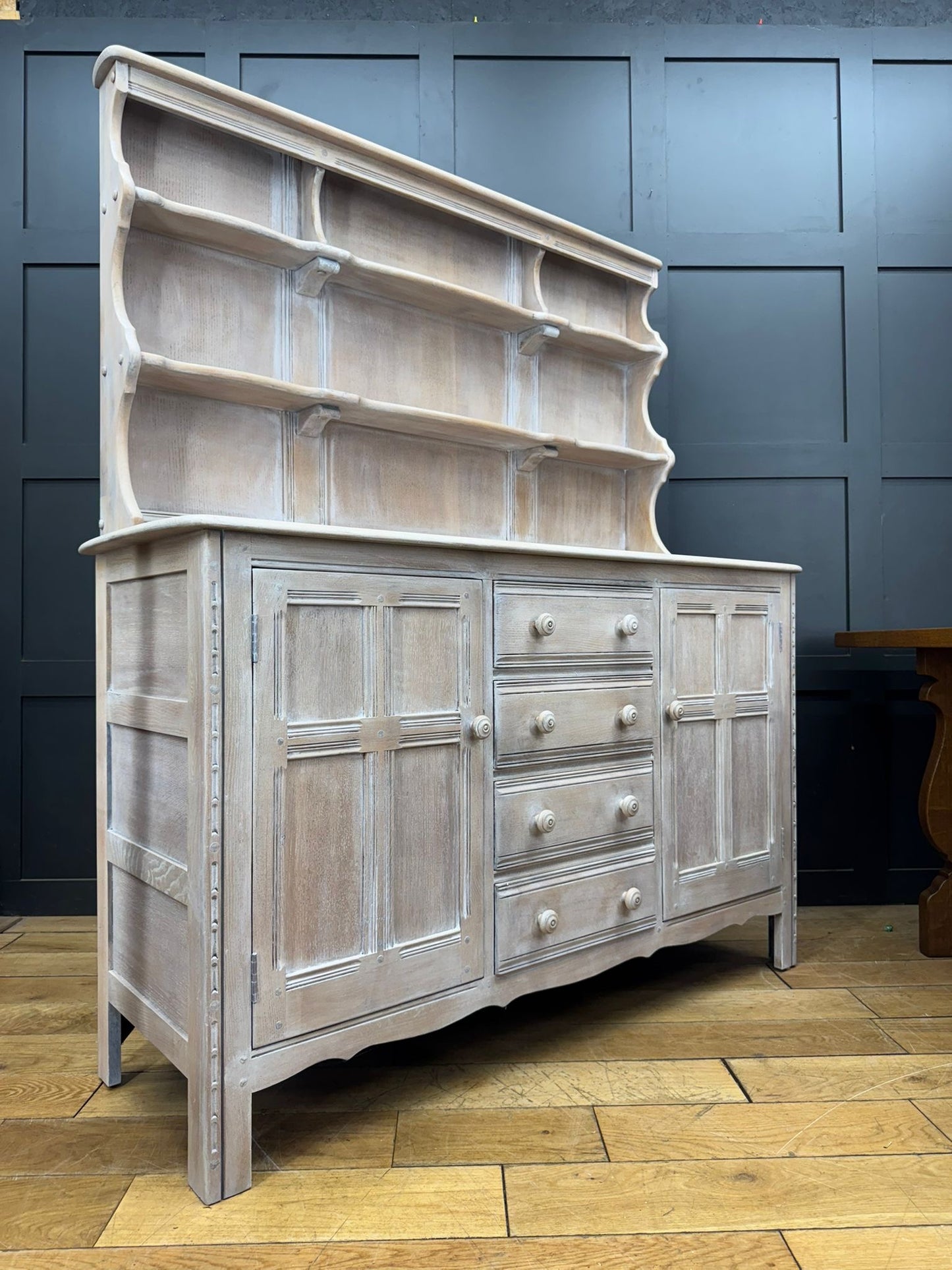 Vintage Ercol Elm Welsh Dresser Cupboard Drawers Storage Sideboard Kitchen