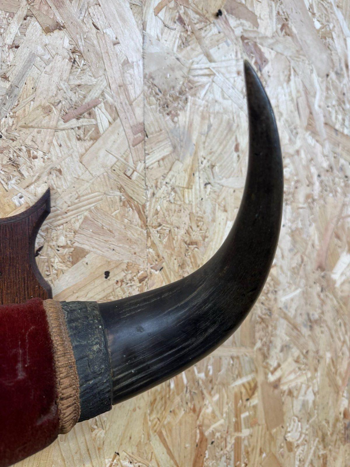 Vintage Buffalo Horns / Mounted Horns / Hat Coat Hooks / Taxidermy Mancave Bar