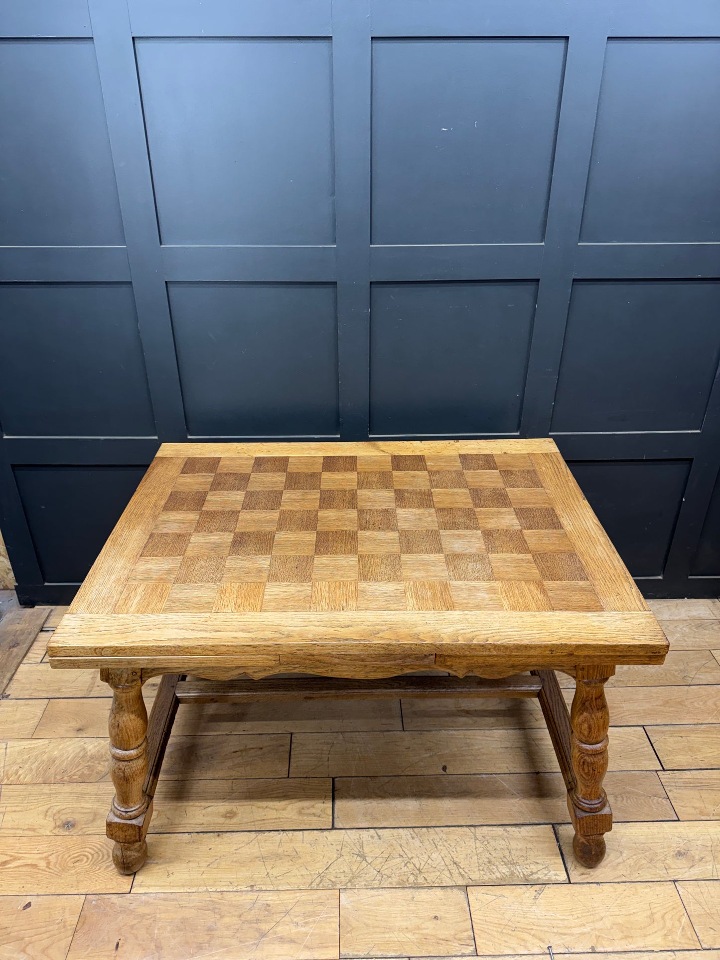 Vintage Blonde Oak Draw Leaf Dining Table Extending Farmhouse Kitchen Table