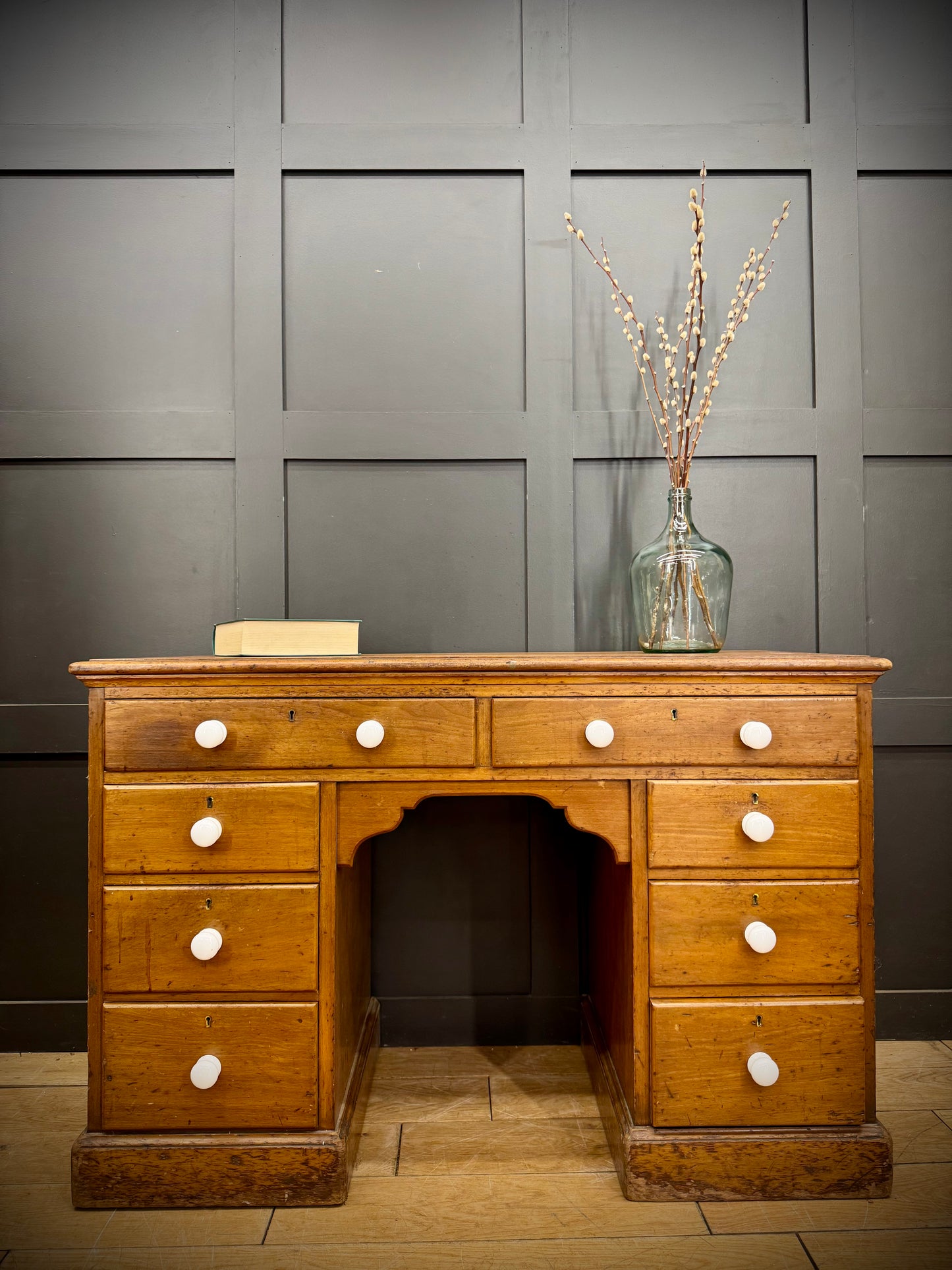 Antique Mahogany Desk / Office Desk / Antique Dressing Table / Victorian Desk