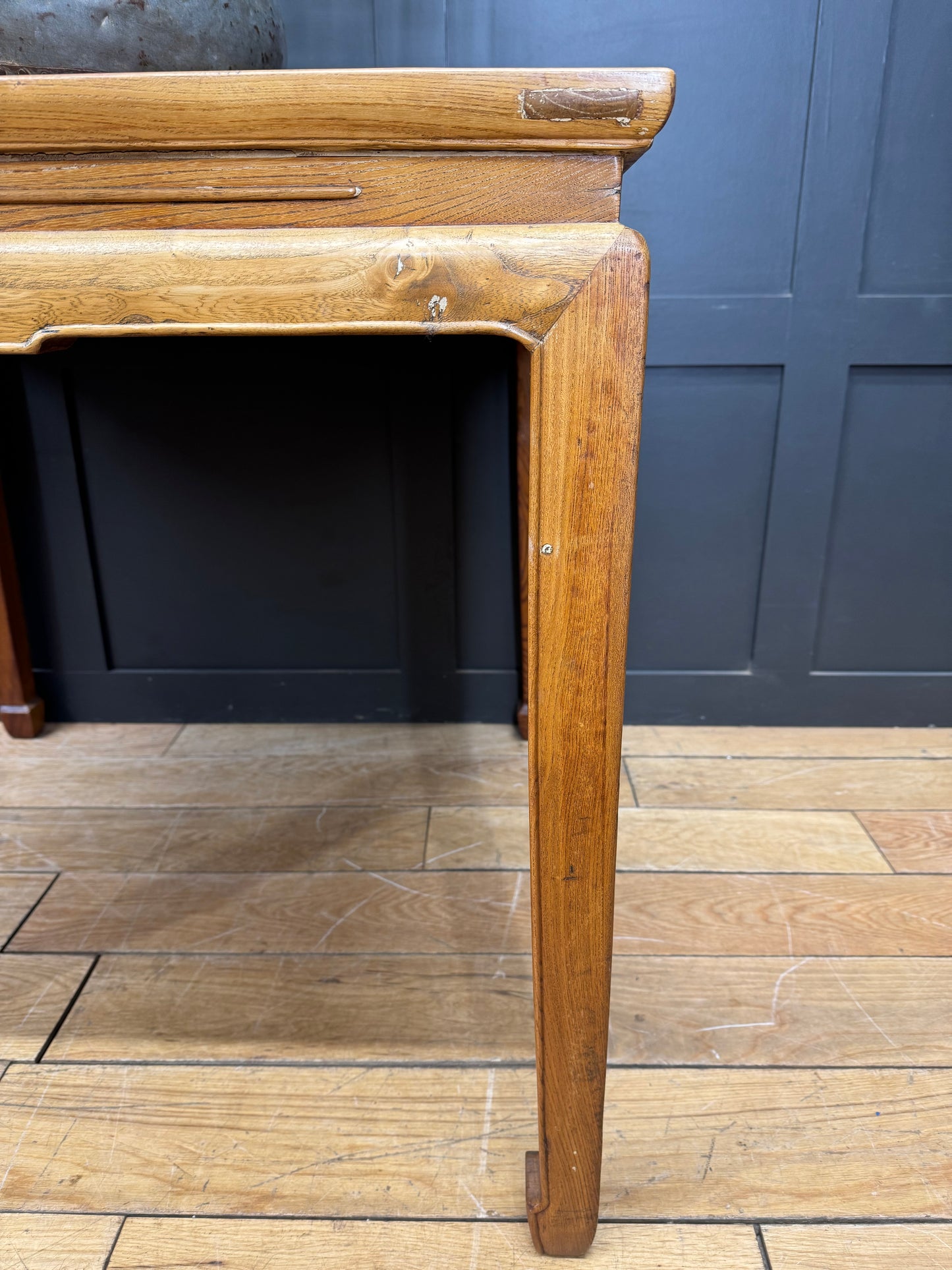 Vintage Chinese Dining Table/ Elm Kitchen Table Table / Eastern Furniture