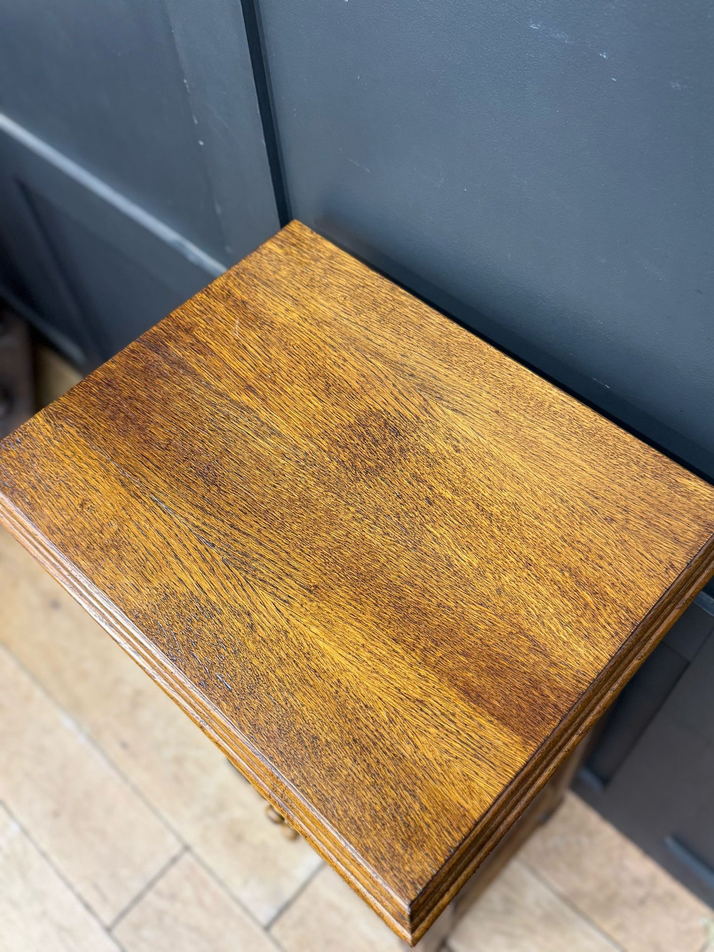 Preloved Small Slim Oak Chest Of Drawers / Bedroom Hall Storage
