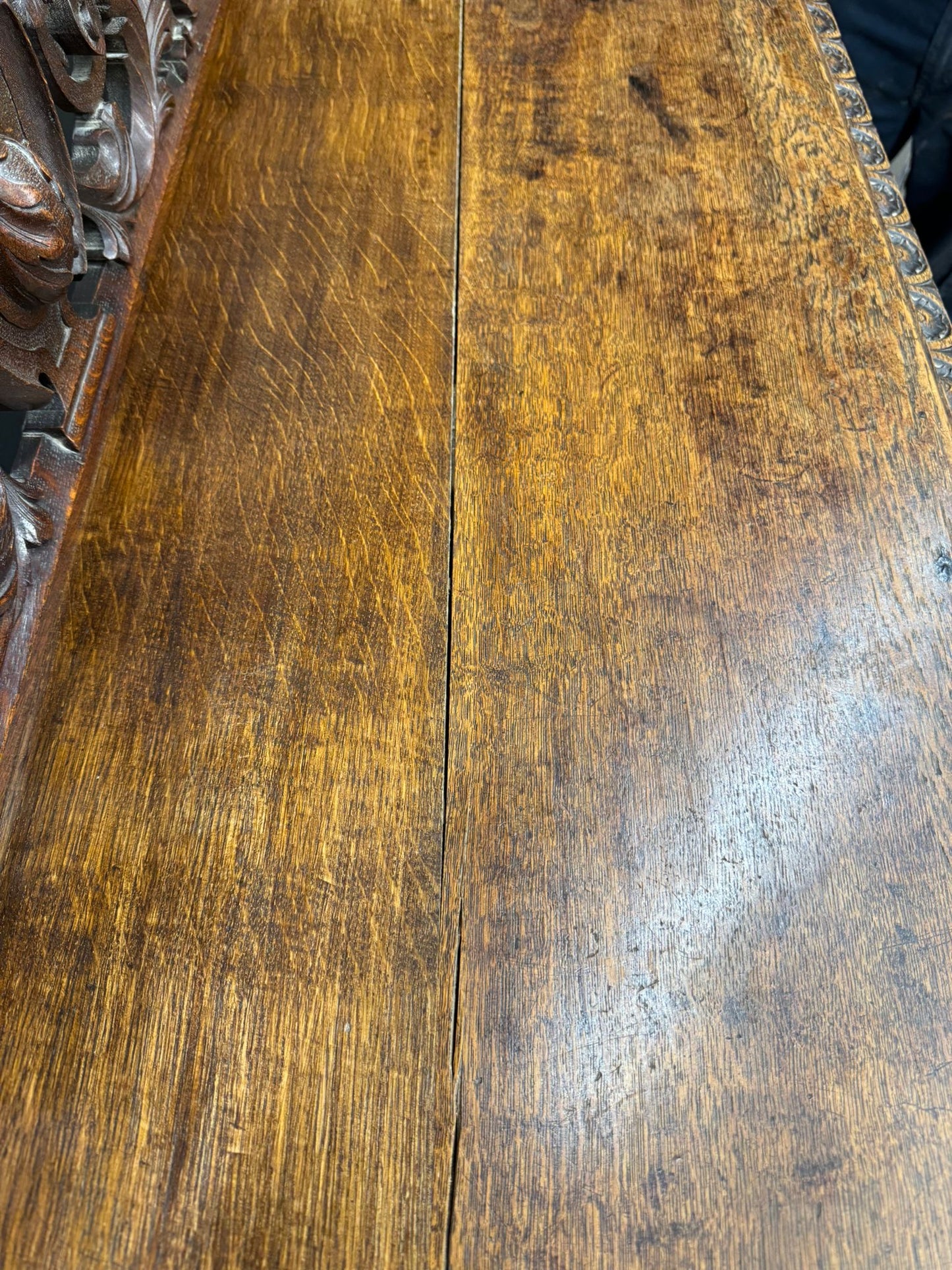 Antique Victorian Carved Oak Sideboard Buffet – Green Man / Oak Cabinet