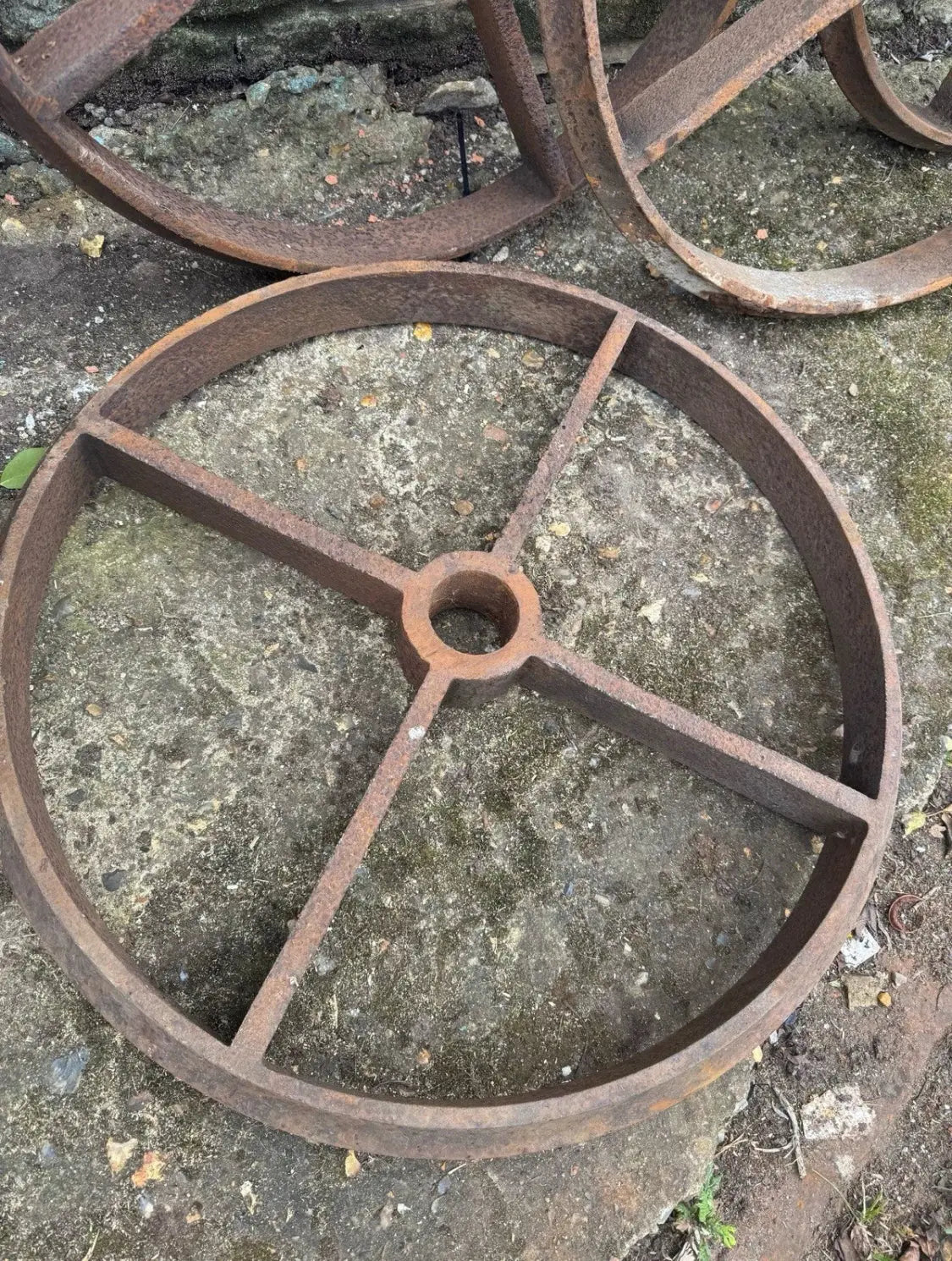 Large Cambridge Roller Wheels / Antique Salvage / Shepherds Hut Wheels Set Of 4 RUSTIC WAREHOUSE NORFOLK