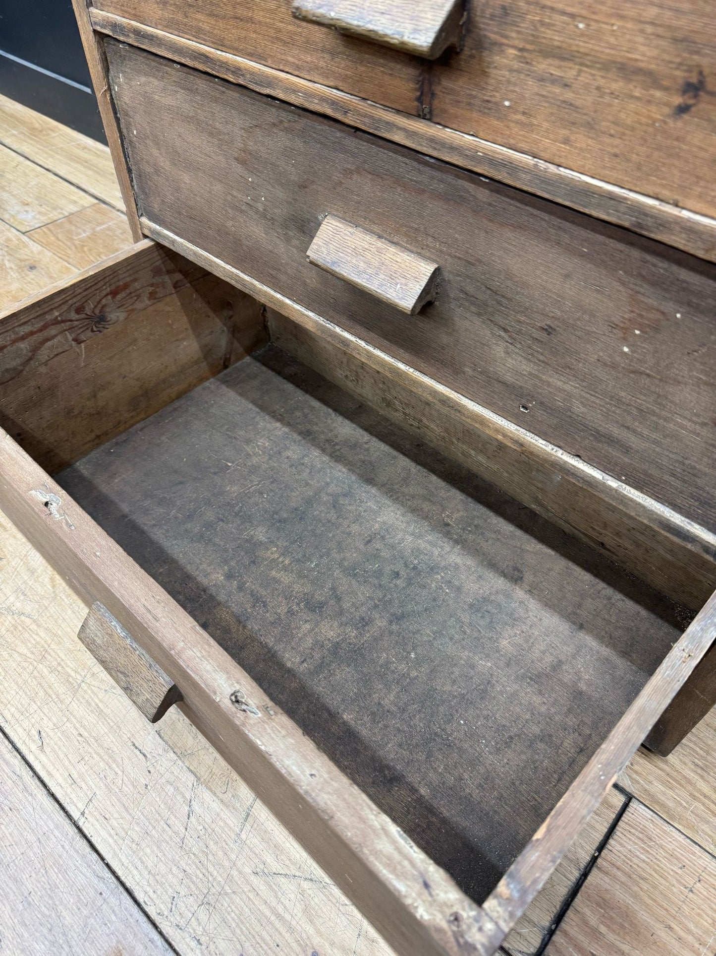Antique Salvage Reclaimed Industrial Chest Of Drawers / Factory Drawers Storage