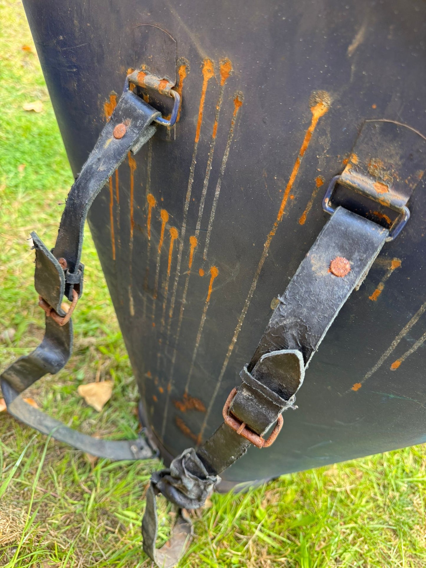 An Antique Pair Vintage French Grape Hod Chateauneuf Du Pape Log Basket Planters