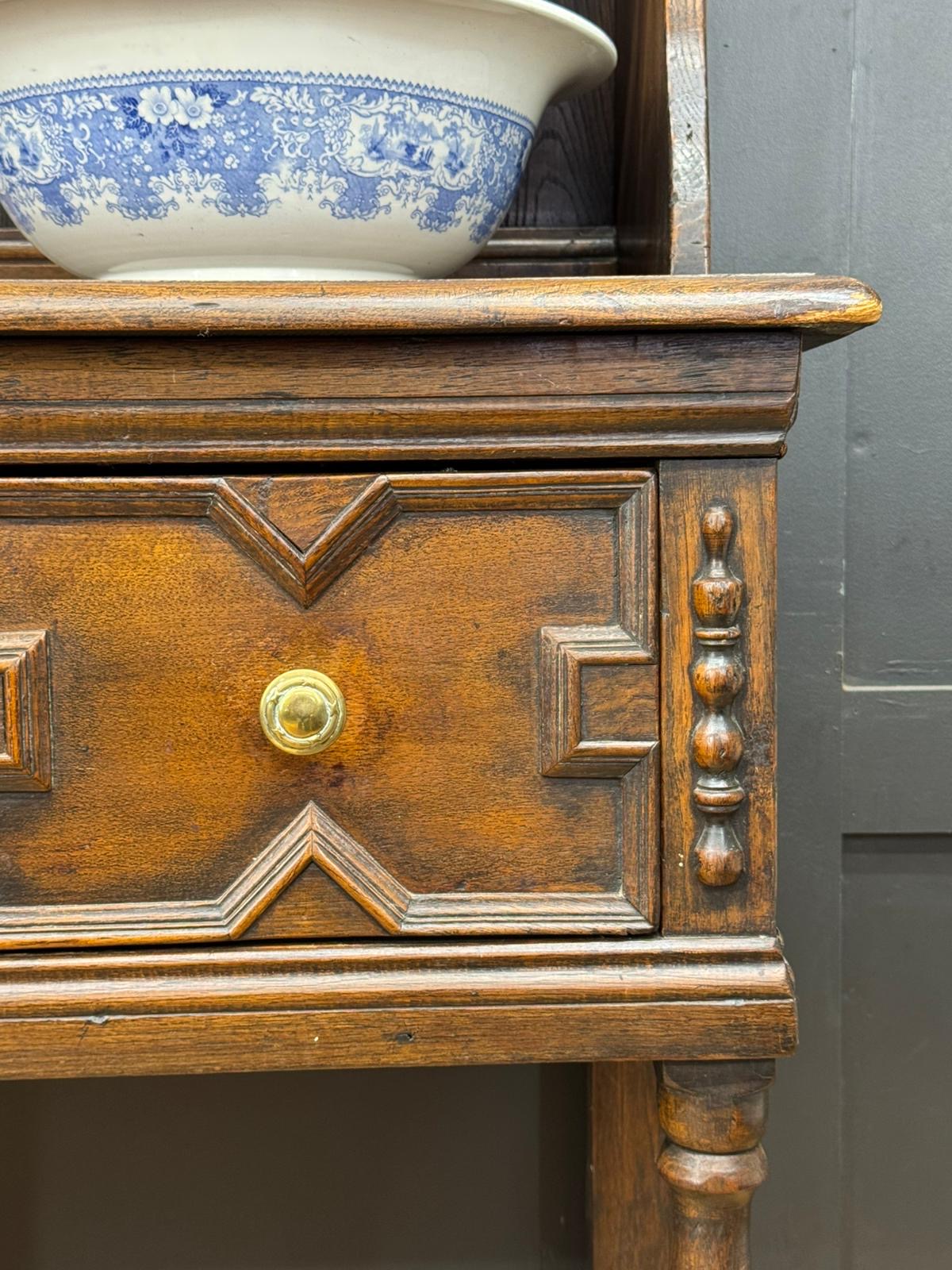 Vintage Oak Welsh Dresser / Large Kitchen Cupboard / Titchmarsh & Goodwin