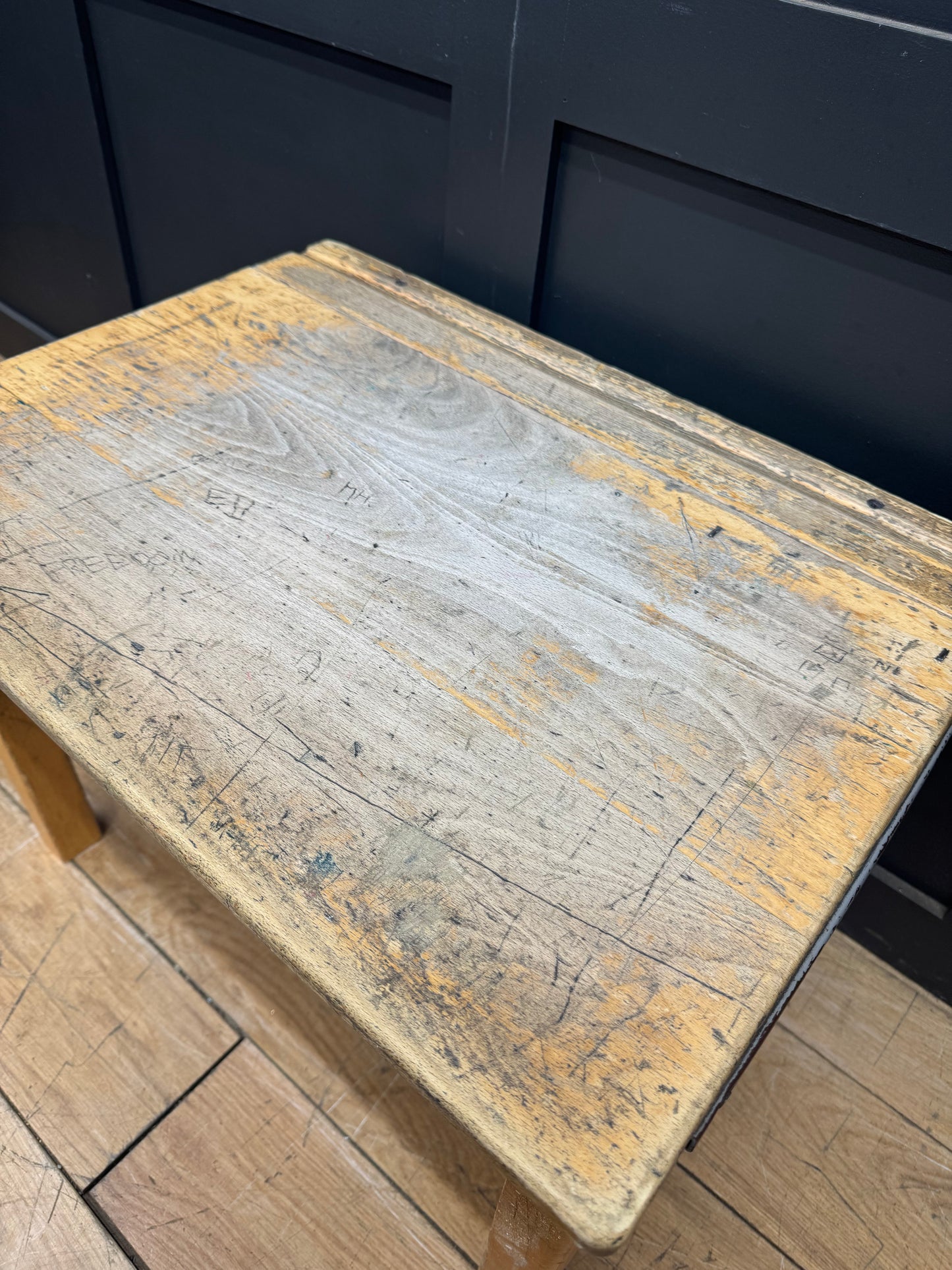 Vintage School Desk / Rustic Coffee Table / Bedside Table / Occasional Table C