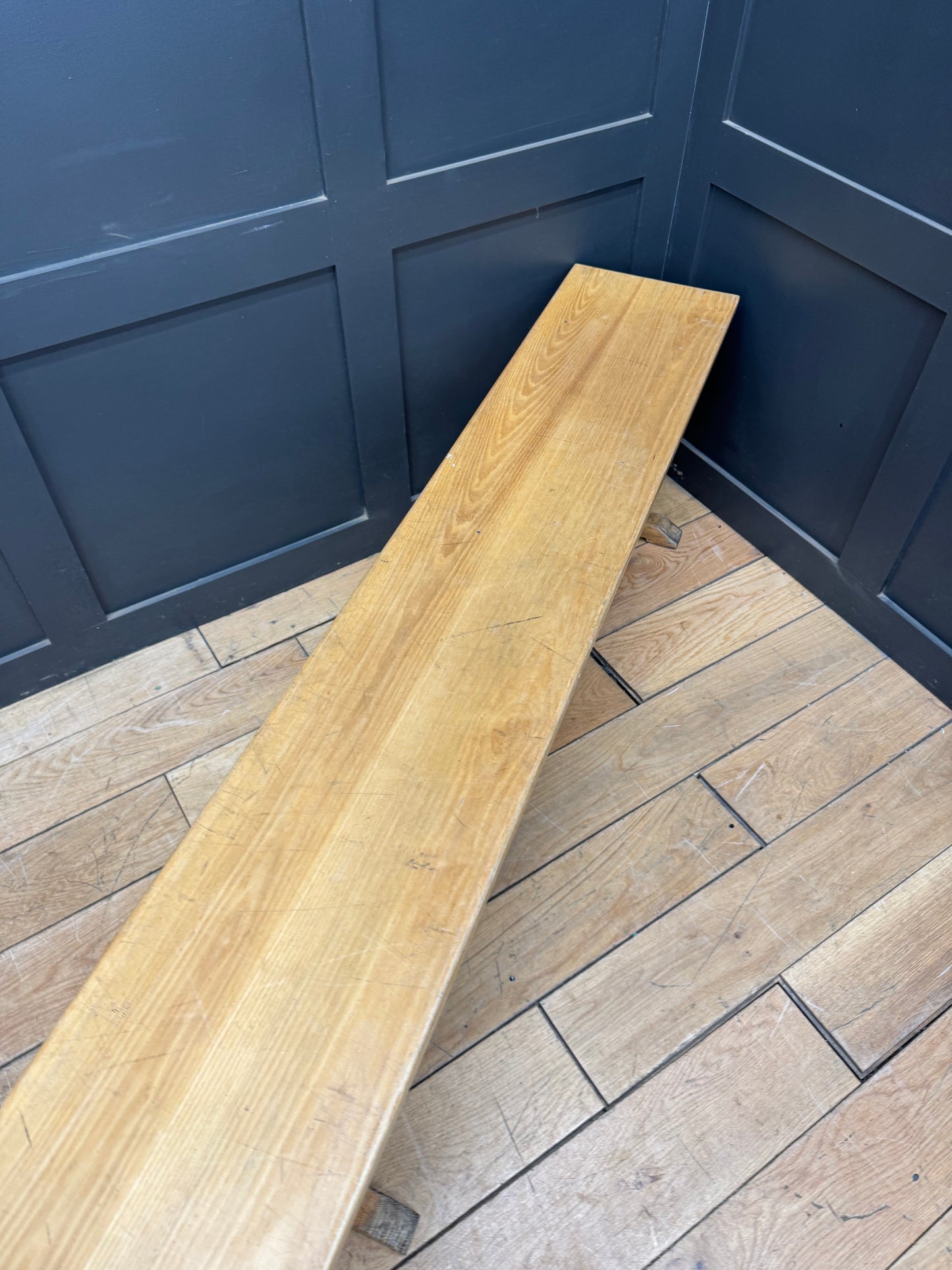 Long Vintage Oak School Bench Seat / Hallway Seating / Leys school Cambridge / B