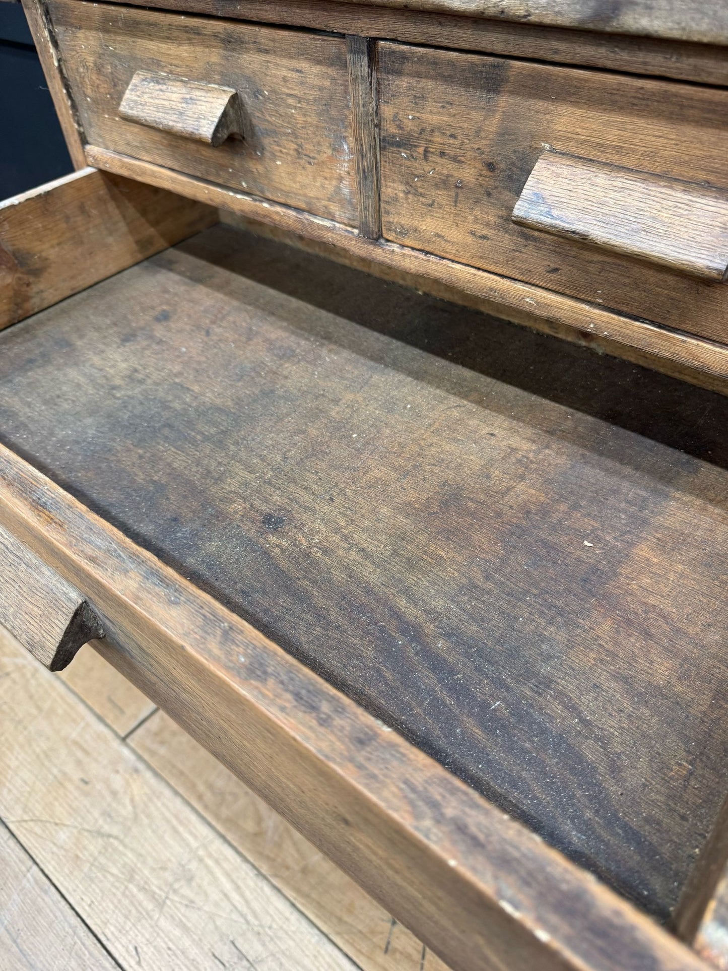 Antique Salvage Reclaimed Industrial Chest Of Drawers / Factory Drawers Storage