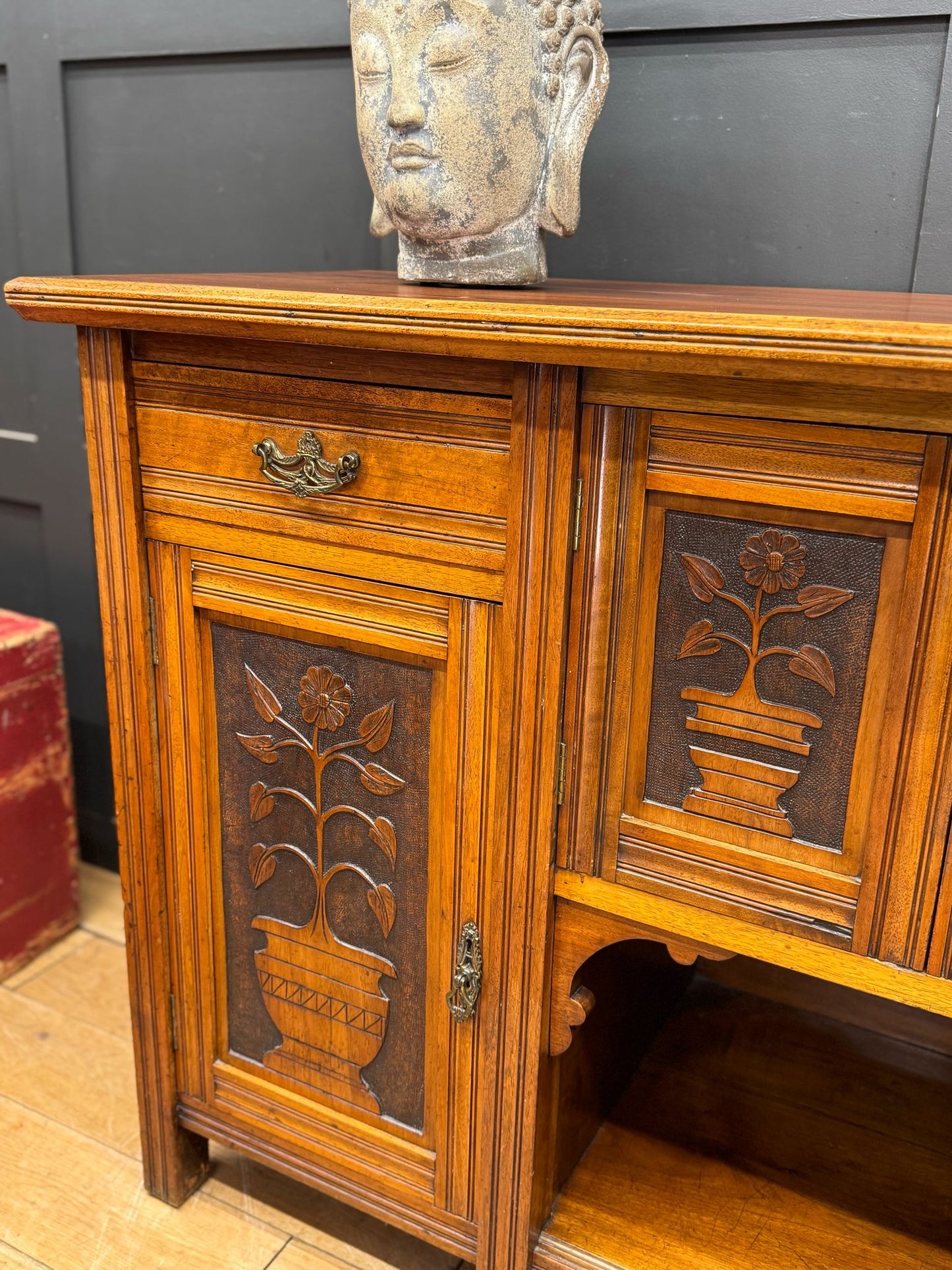 Antique Walnut Sideboard / Drawer Cabinet / Buffet Server / Drinks Cabinet