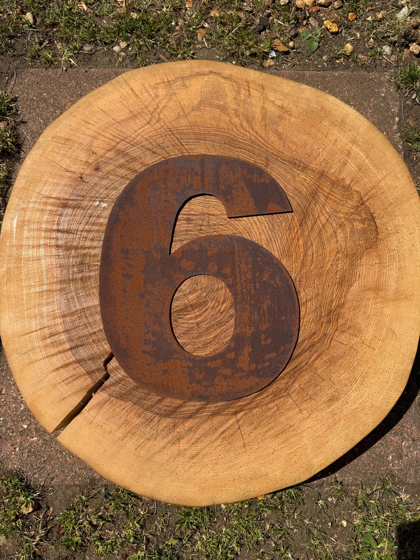 12" Rusty Fat Font Metal Letters A-Z 0-9.