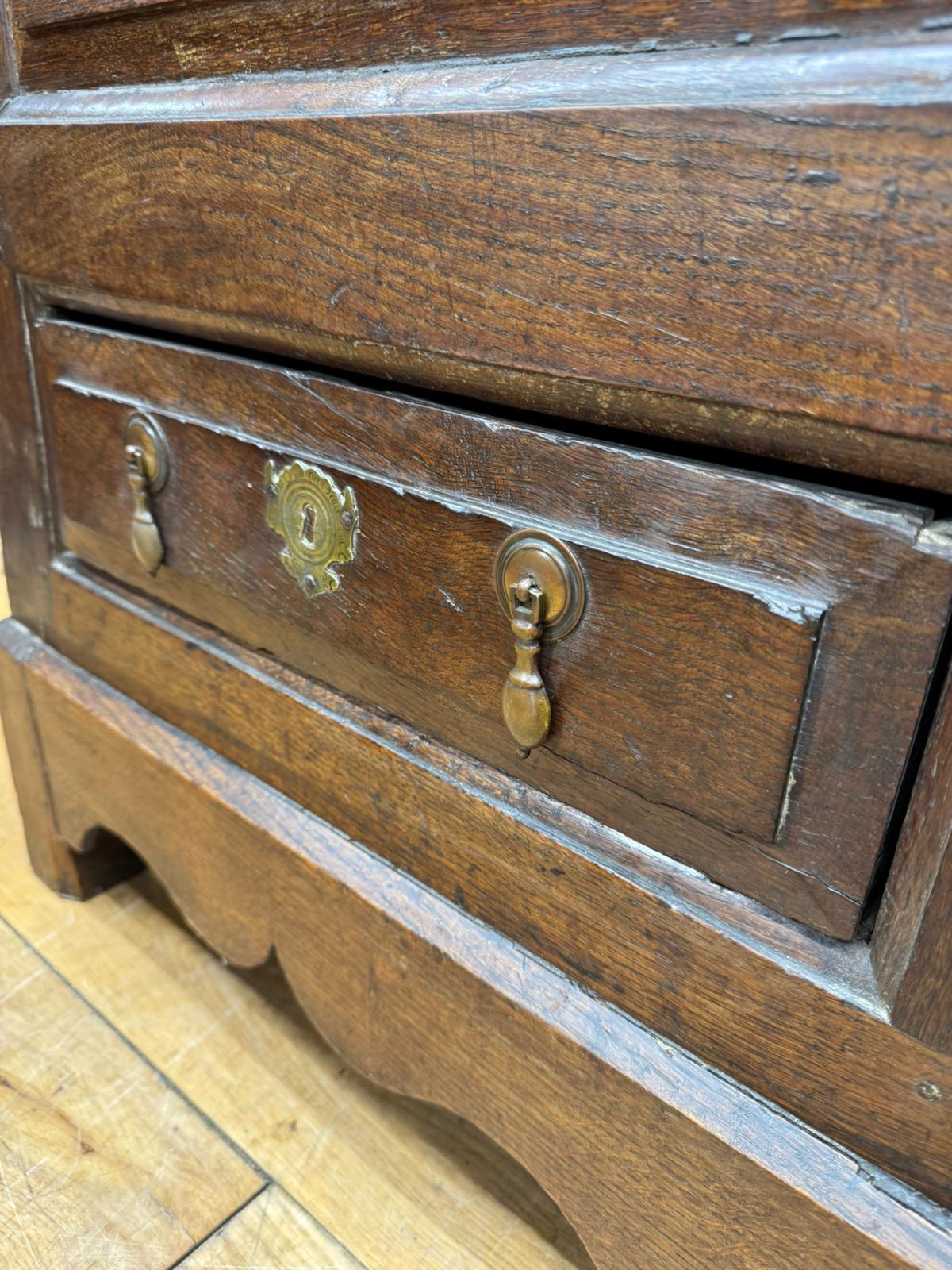 Antique Elm Oak Mule Chest Coffer – Sideboard TV Stand Storage with Drawers