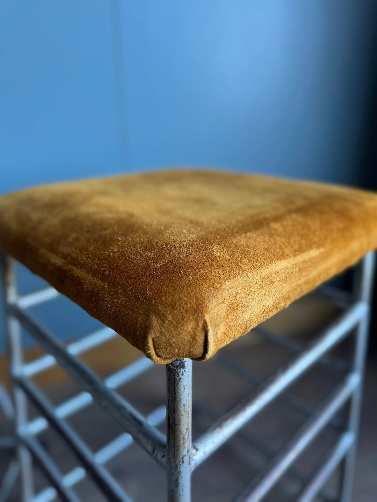Vintage Industrial School Gym Parkour Stools Set of 3 PE Equipment Bar Seating