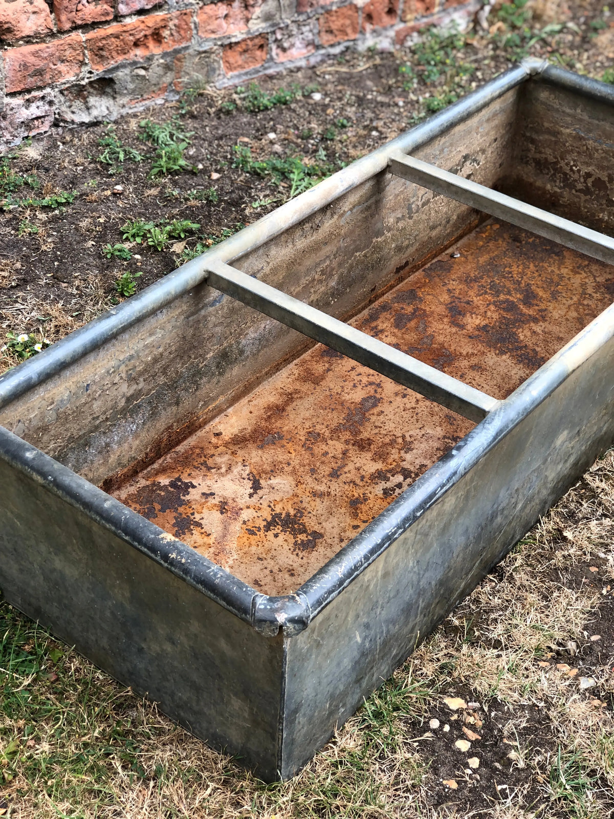 Reclaimed Galvanised Trough Large Planter / Raised Flower Bed Plant Tree Pot T10 RUSTIC WAREHOUSE NORFOLK