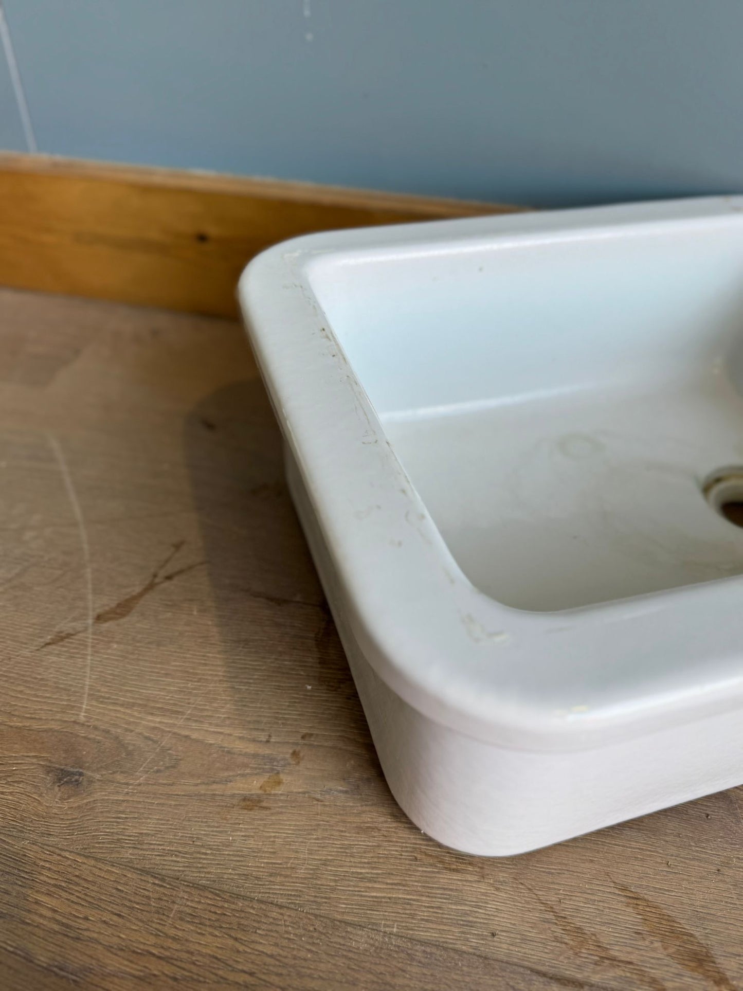 Vintage Twyfords Rectangular Sink – Reclaimed Ceramic Basin 50cm Utility/Lab