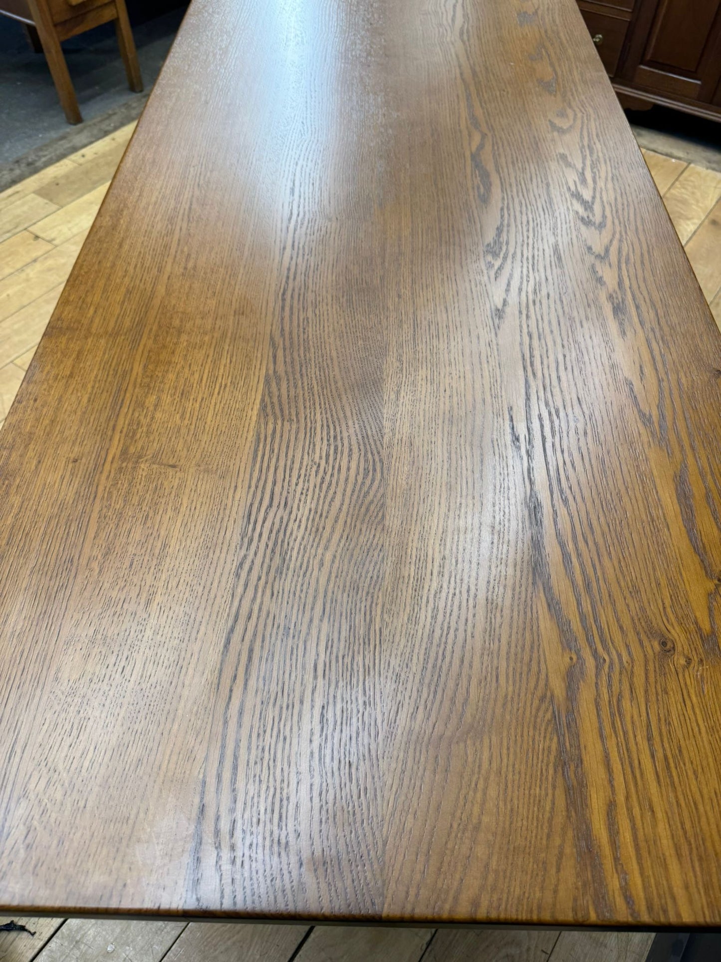 Vintage Large Oak Refectory Dining Kitchen Table 8/10 Seater Farmhouse Rustic
