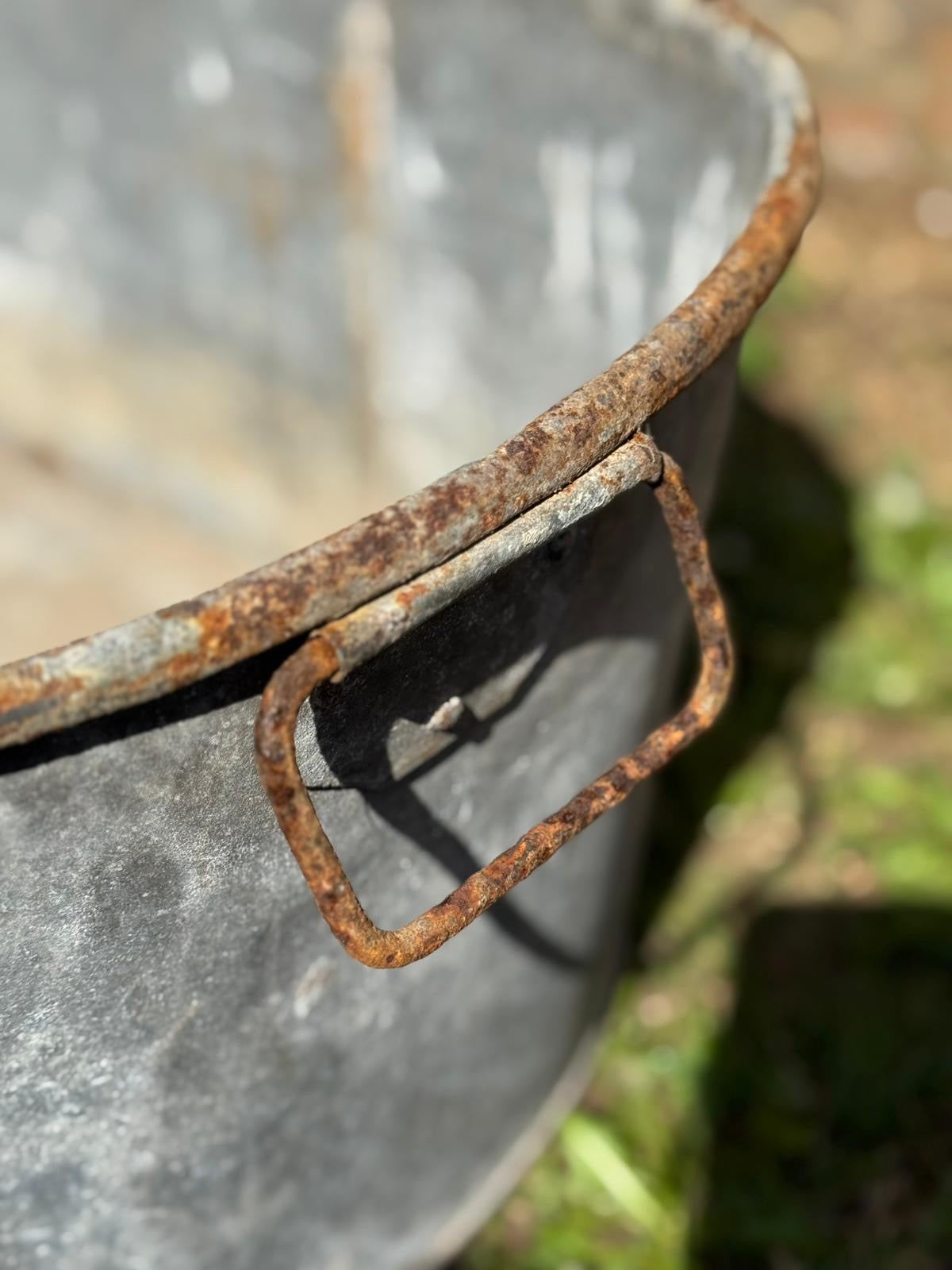Vintage Galvanised Water Trough Planter Pond Bath / Lavender Planter Plant Pot