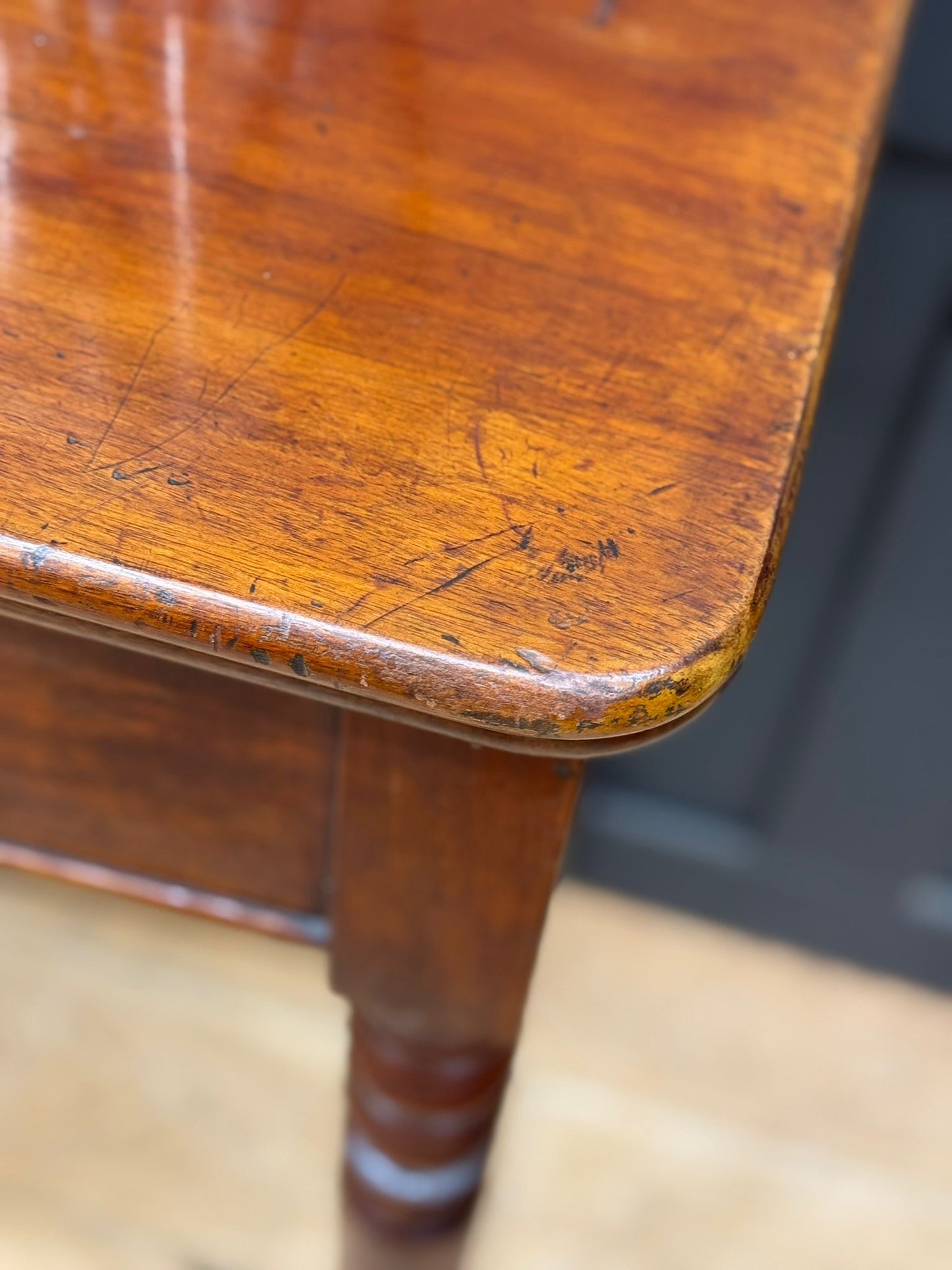 Antique Mahogany Fold Over Card / Games Table / Occasional Side Hall Table
