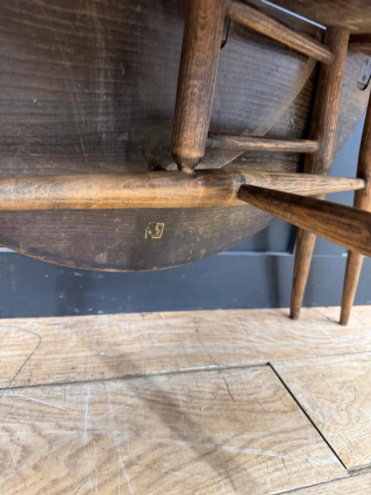 Vintage Round Ercol Coffee Table Model 308 / Elm Table Drop Leaf / Mid Century RUSTIC WAREHOUSE NORFOLK