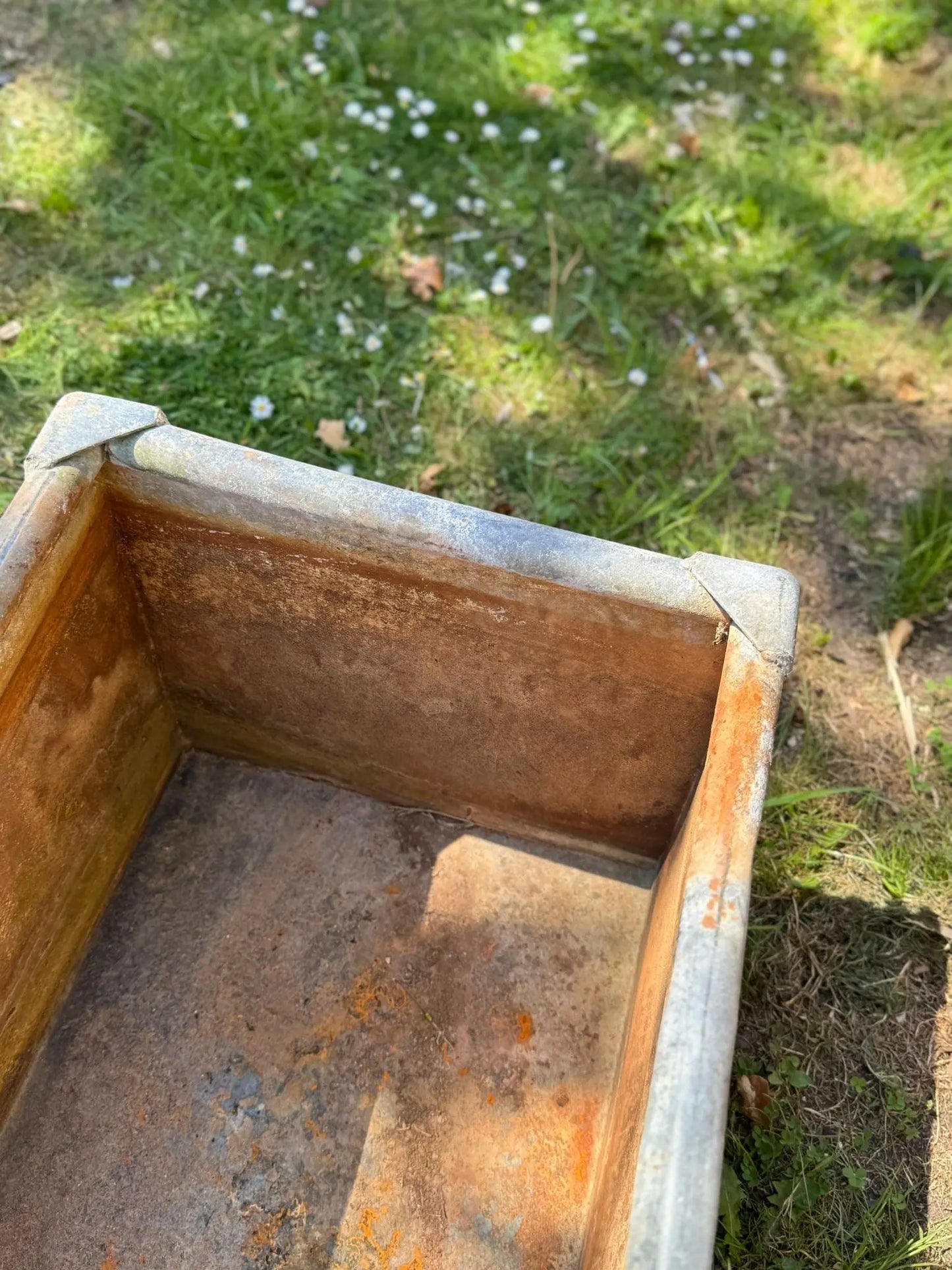 Reclaimed Galvanised Trough Garden Planter / Raised Flower Bed Plant Pot 1B RUSTIC WAREHOUSE NORFOLK
