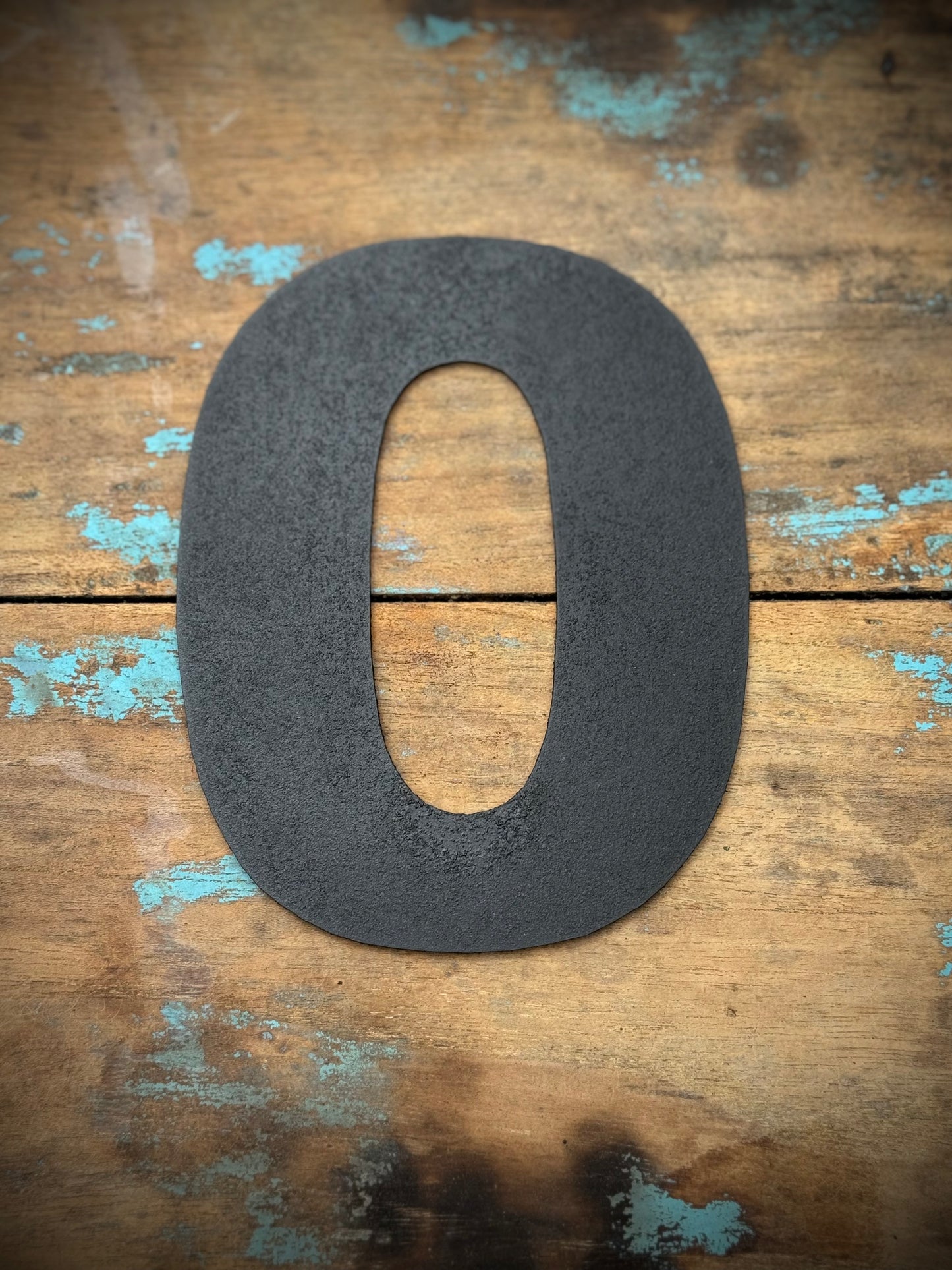12" and 5" Black Fat Font Metal Letters.