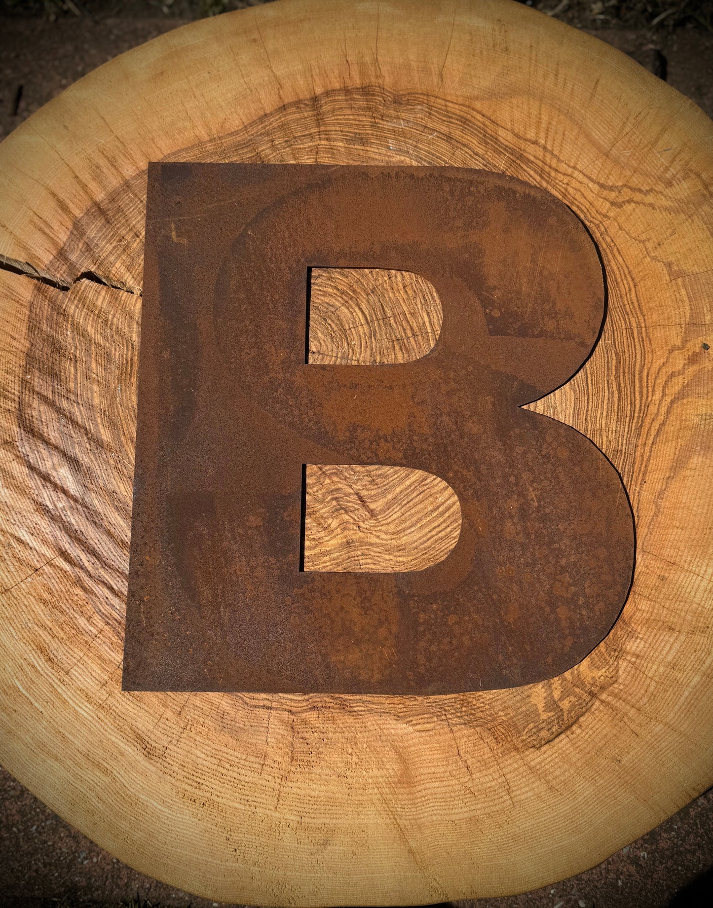 12" Rusty Fat Font Metal Letters A-Z 0-9.