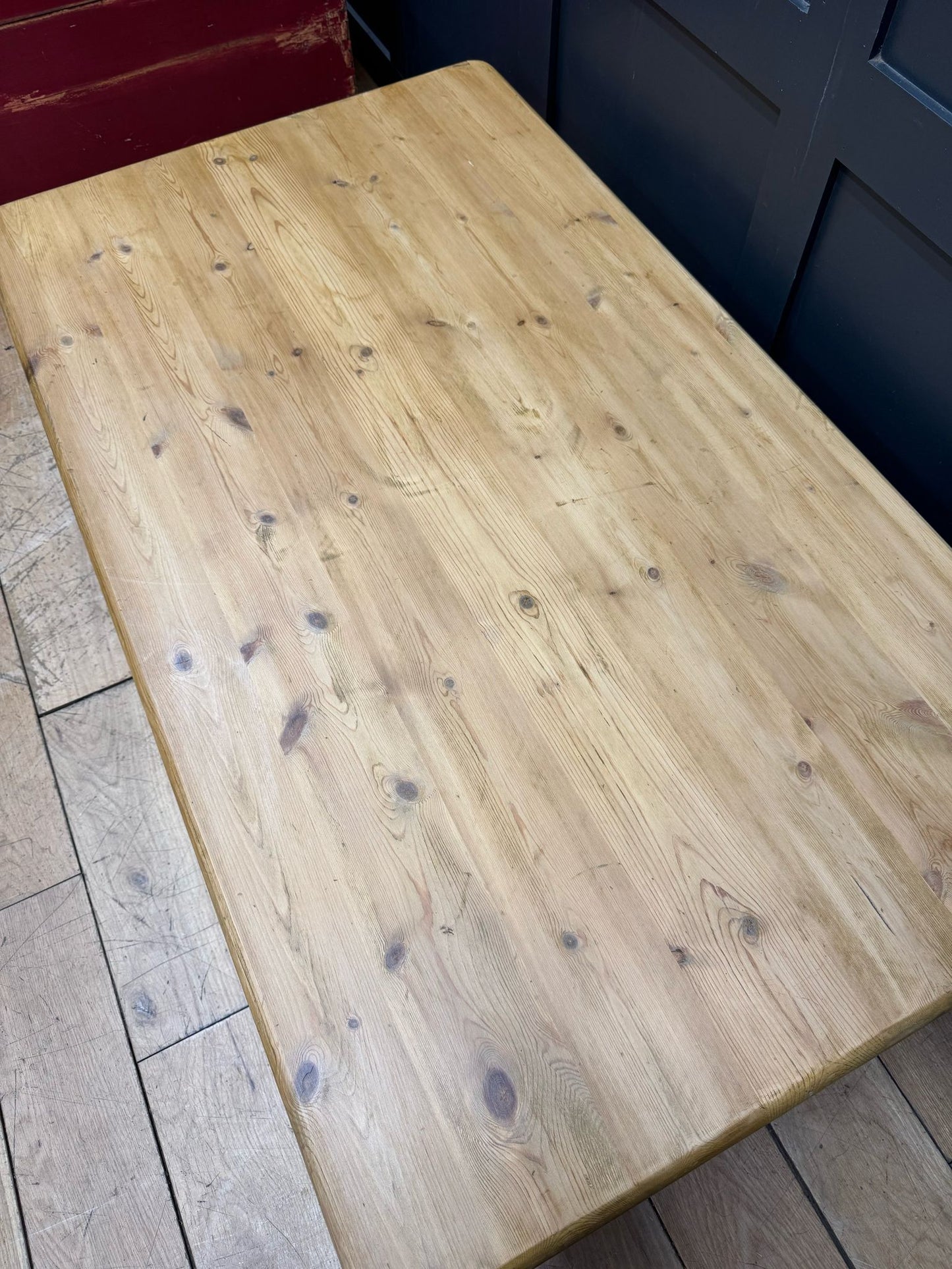 Large Pine Coffee Table / Vintage Low Table / Rustic Coffee Side Table