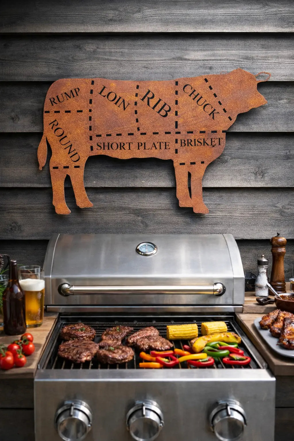 Butchers Cuts Cow Wall Signs RW NORFOLK
