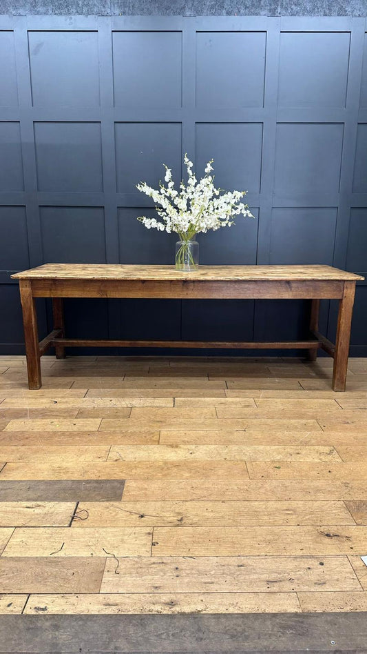 Antique French Refectory Table  / Pine Dining Table / Farmhouse Kitchen Table