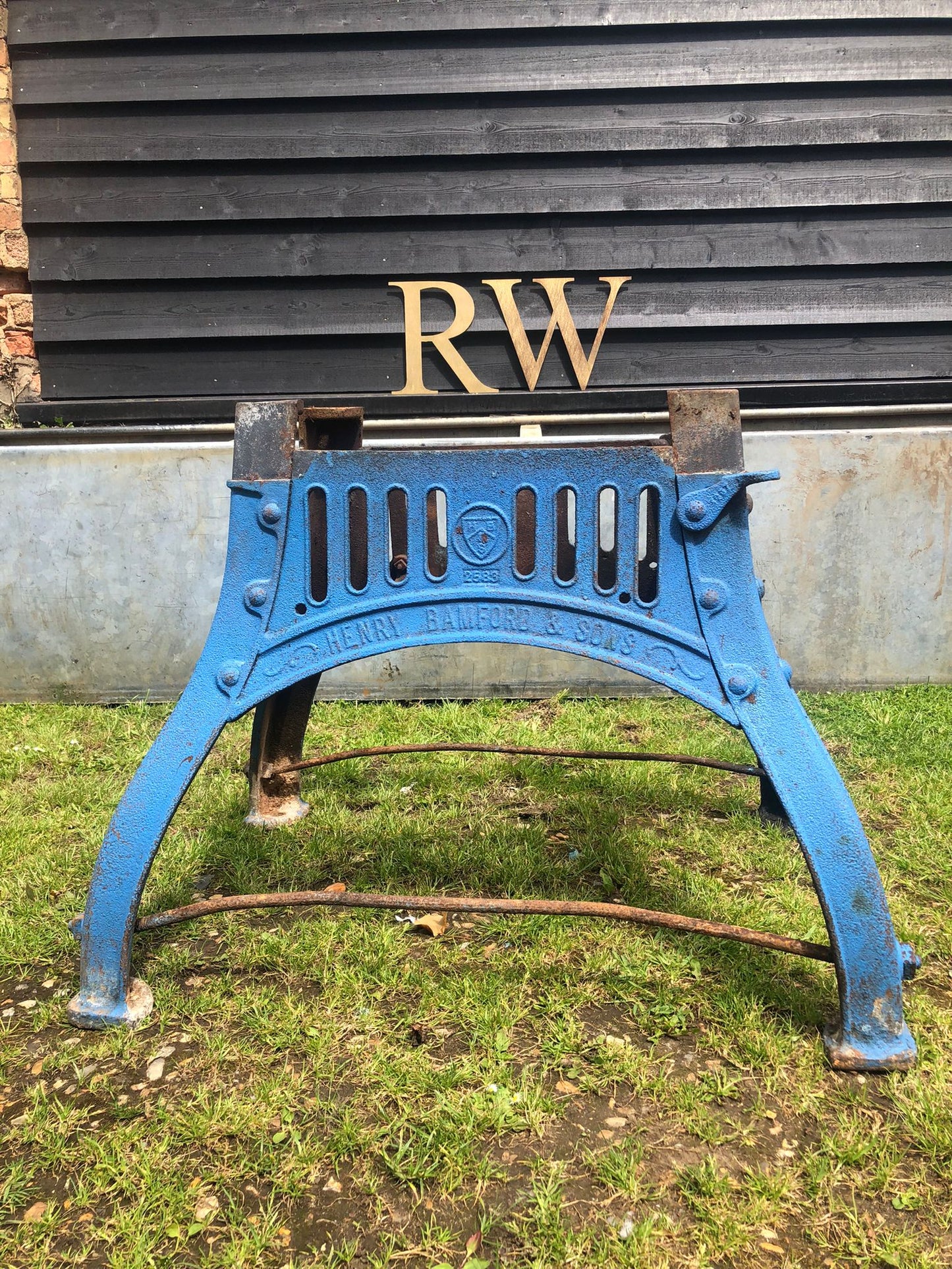 Cast Iron Industrial Henry Bamford And Sons Table Base Reclaimed Original.