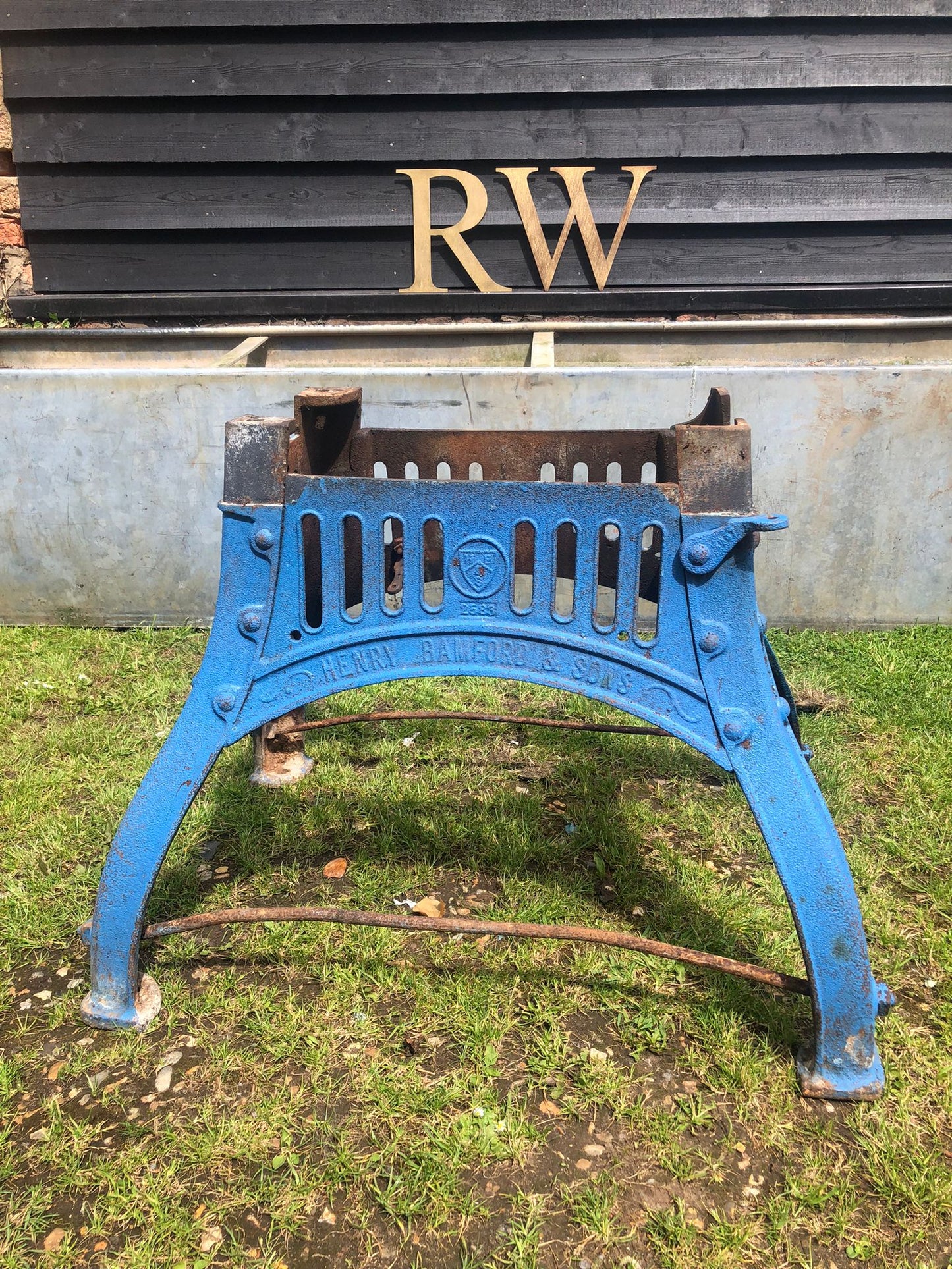 Cast Iron Industrial Henry Bamford And Sons Table Base Reclaimed Original.