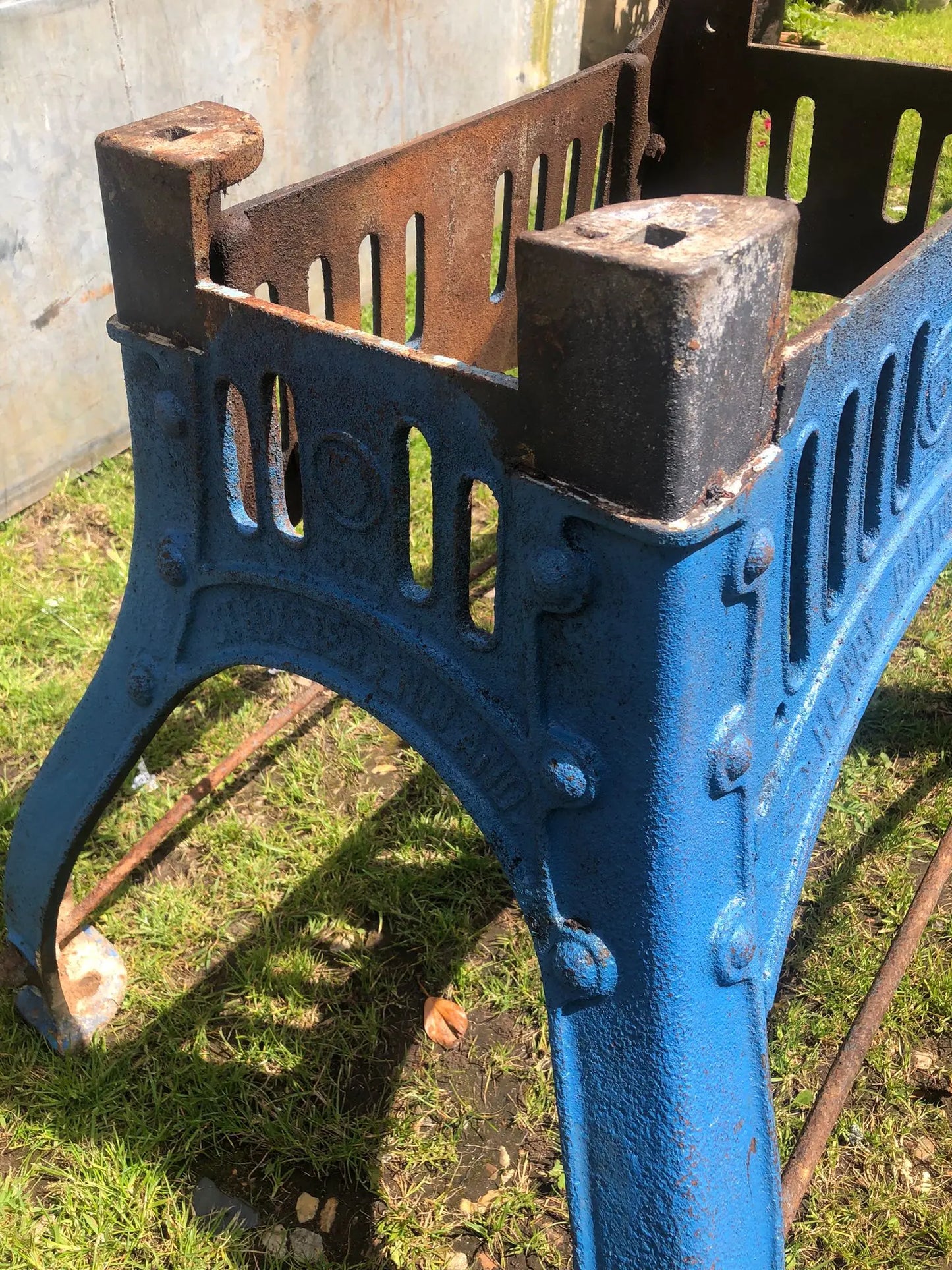Cast Iron Industrial Henry Bamford And Sons Table Base Reclaimed Original. RUSTIC WAREHOUSE NORFOLK