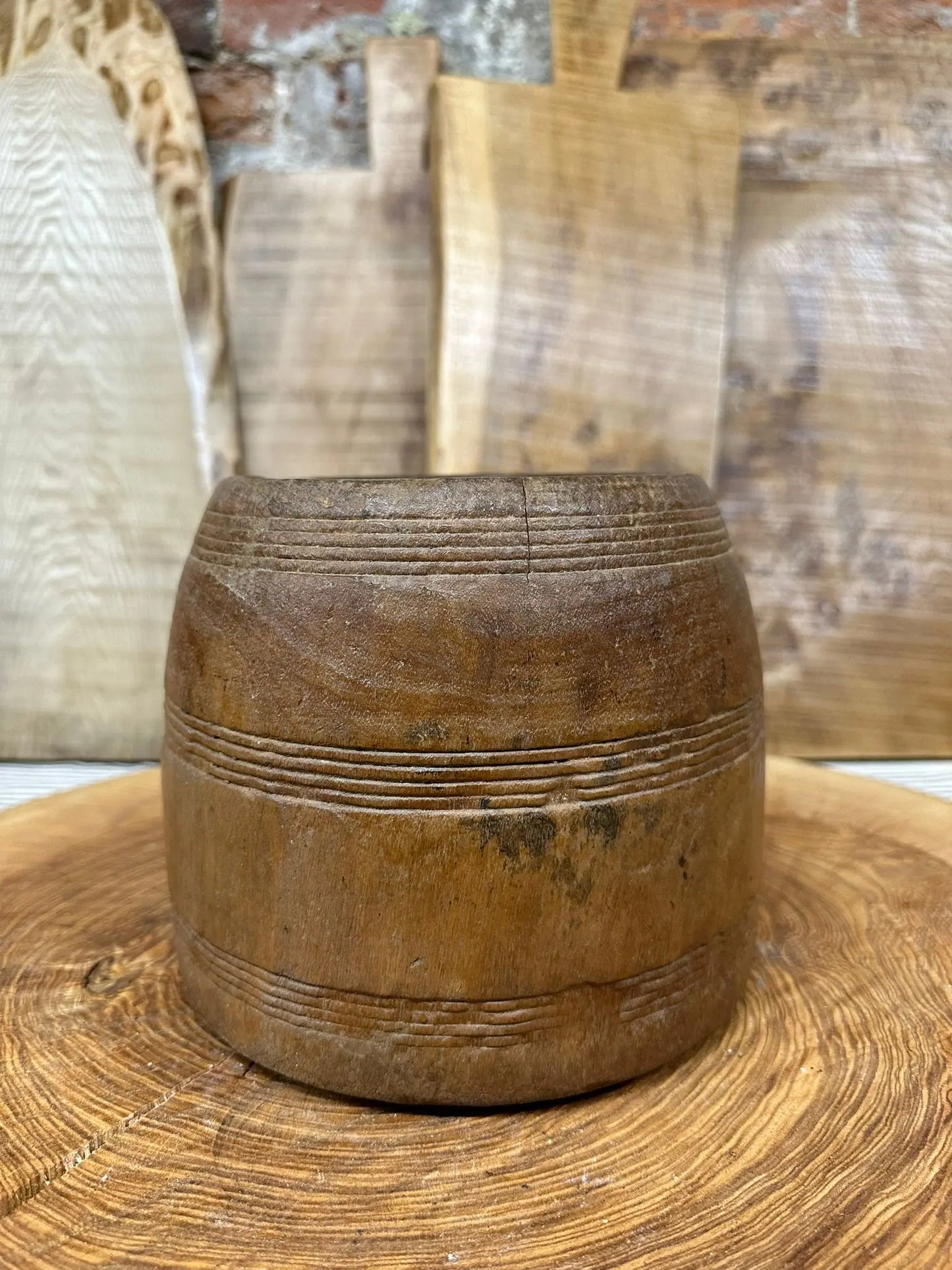 Wooden Vintage Herb Plant Pot Planter / Stationary Desk Tidy / Cutlery Holder C RUSTIC WAREHOUSE NORFOLK