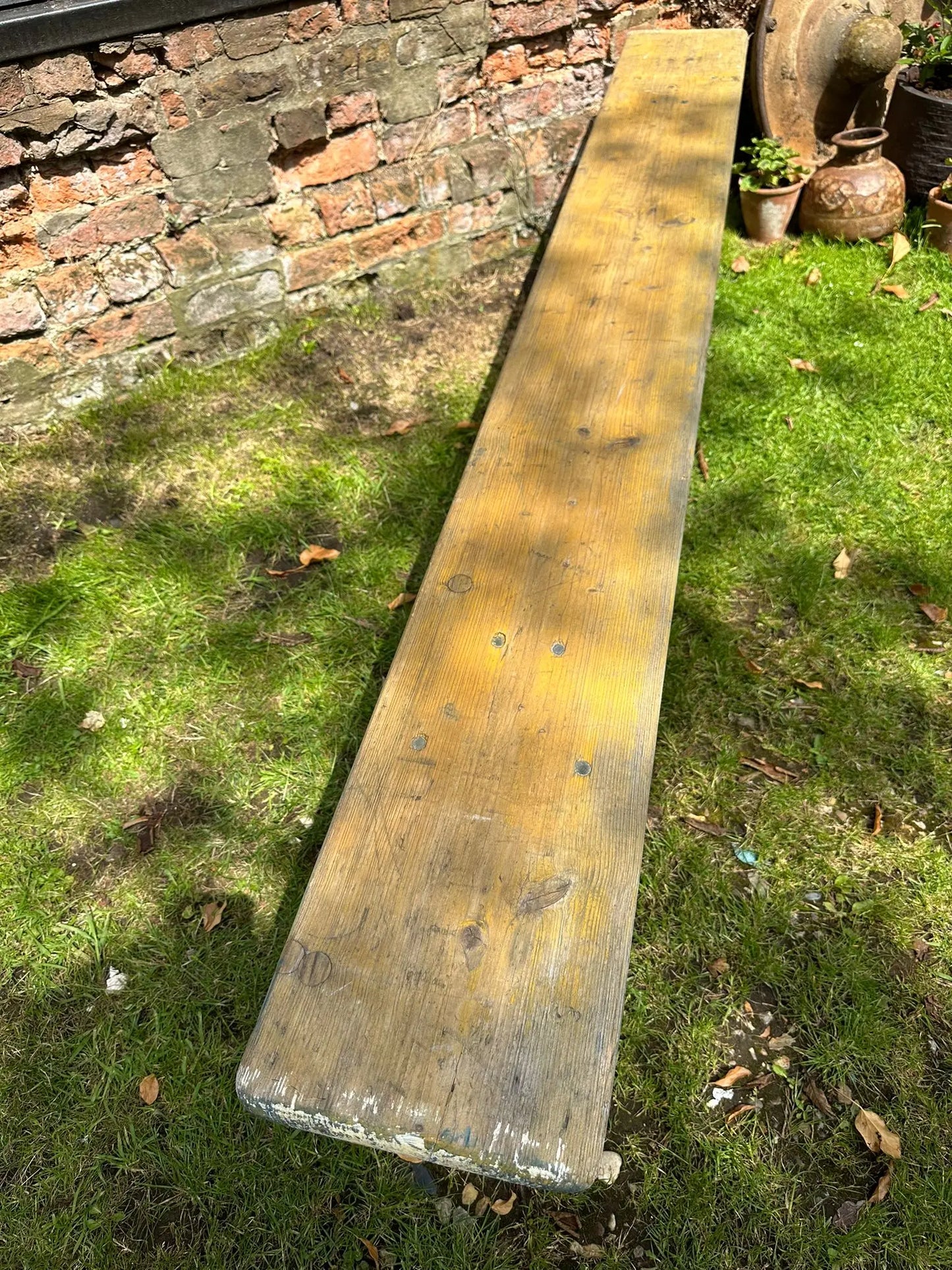 Beer Festival Fold Up Bench / Picnic Bench / Hallway Seating Garden Furniture (3 RUSTIC WAREHOUSE NORFOLK