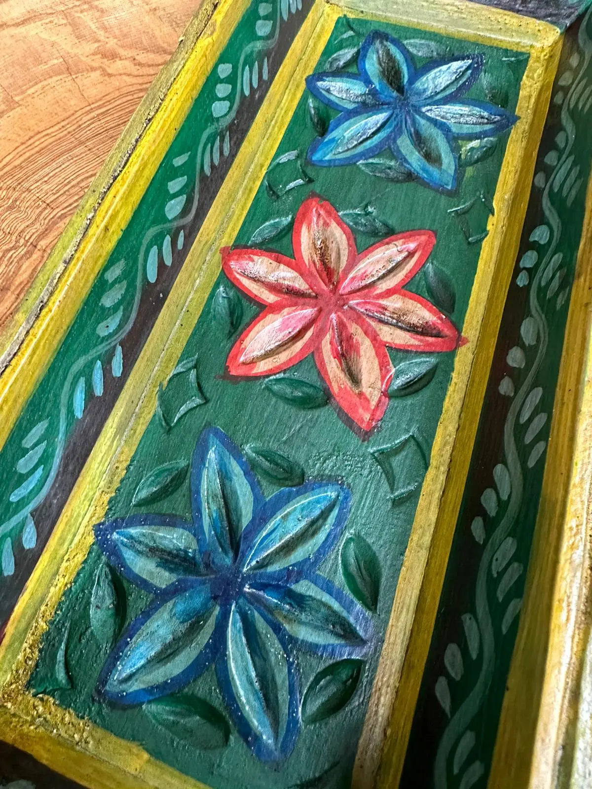 Rustic Wooden Painted Tray Bowl / Bread Antipasti Bowl Decorative Storage Tray B RUSTIC WAREHOUSE NORFOLK
