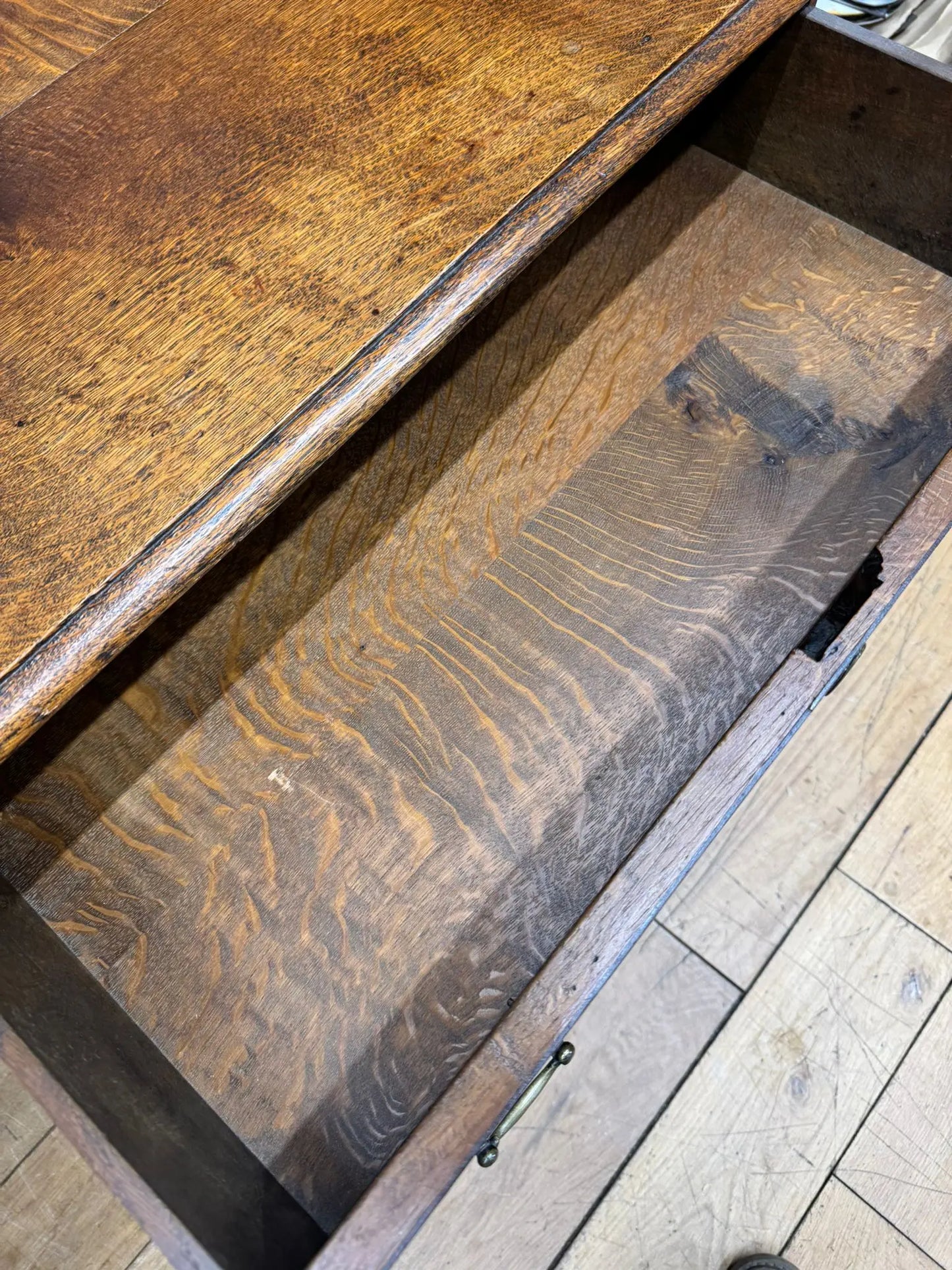 Antique Carved Oak Side Table with Drawer / Occasional Lamp Hall Table RUSTIC WAREHOUSE NORFOLK