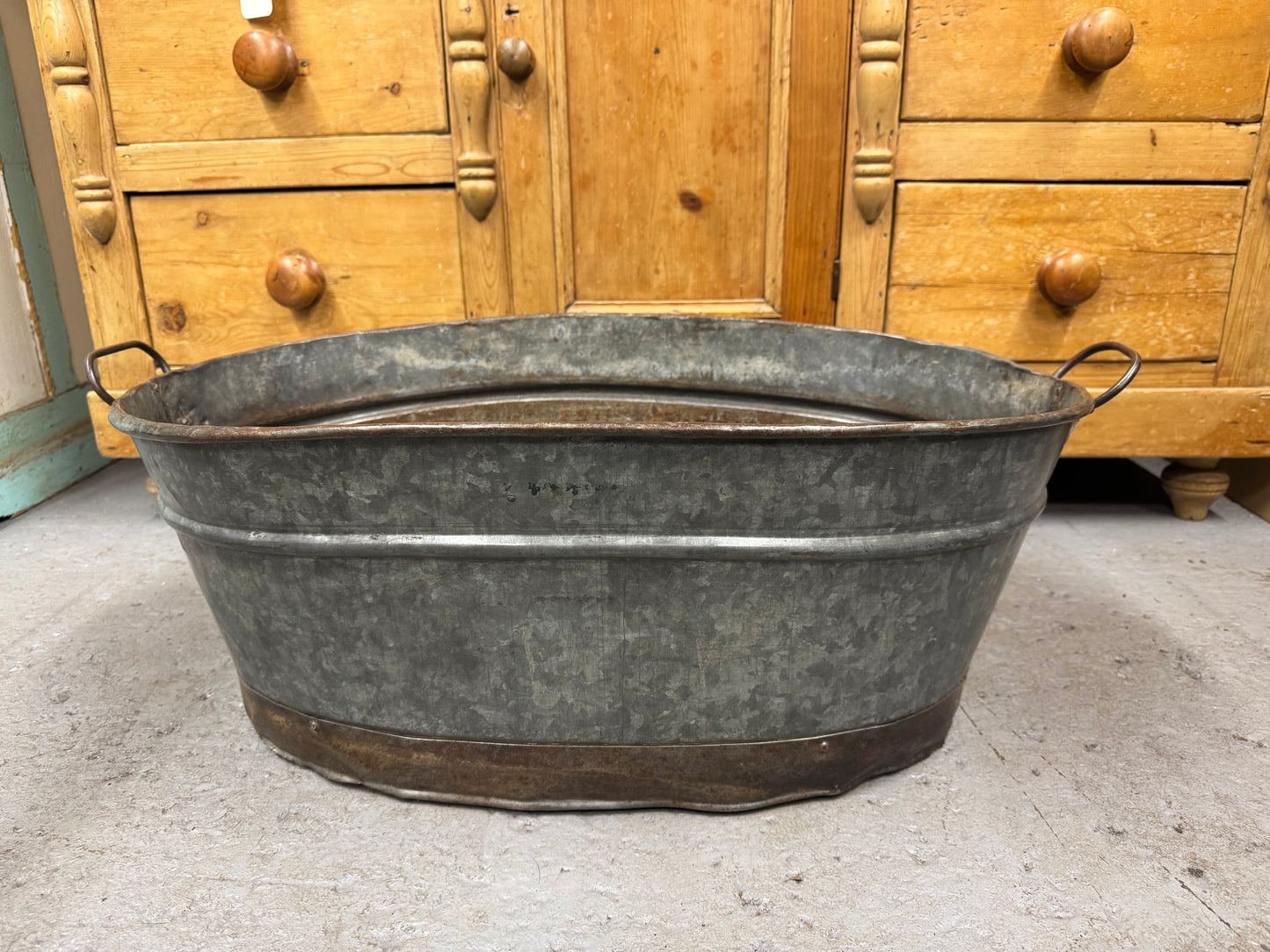 Oval Galvanised Planter / Plant Pot / Shrub Tree Planter / Garden Patio Tub / Log Basket / Kindling