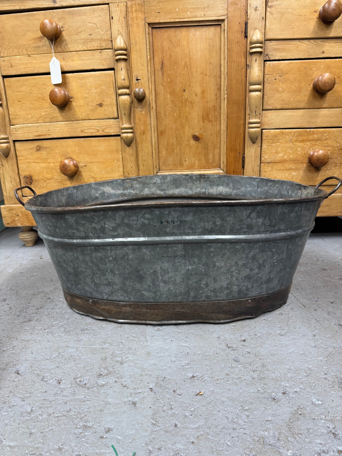 Oval Galvanised Planter / Plant Pot / Shrub Tree Planter / Garden Patio Tub / Log Basket / Kindling