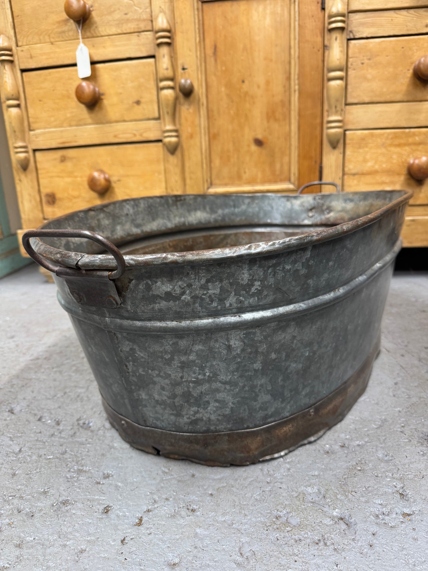 Oval Galvanised Planter / Plant Pot / Shrub Tree Planter / Garden Patio Tub / Log Basket / Kindling