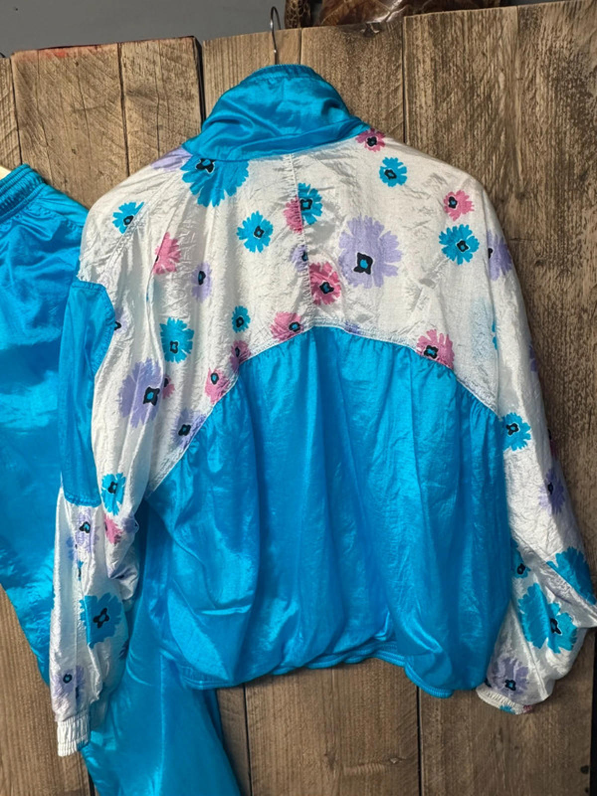 Original Vintage 1980s Womens Ellesse Full Shell suit Tracksuit Top and bottoms