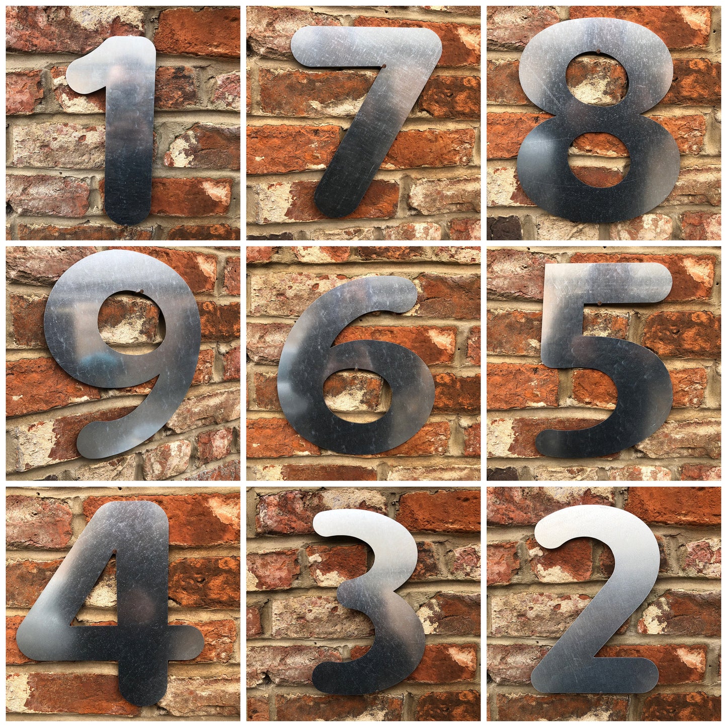 12" galvanized steel numbers 