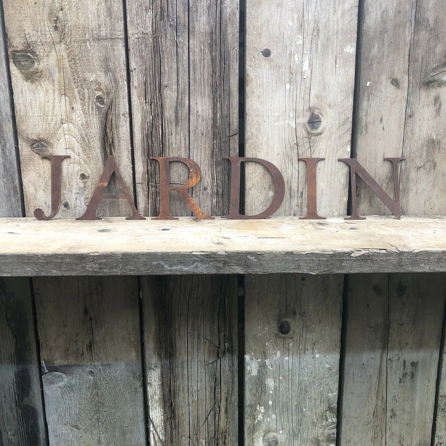 5" tall JARDIN lettering